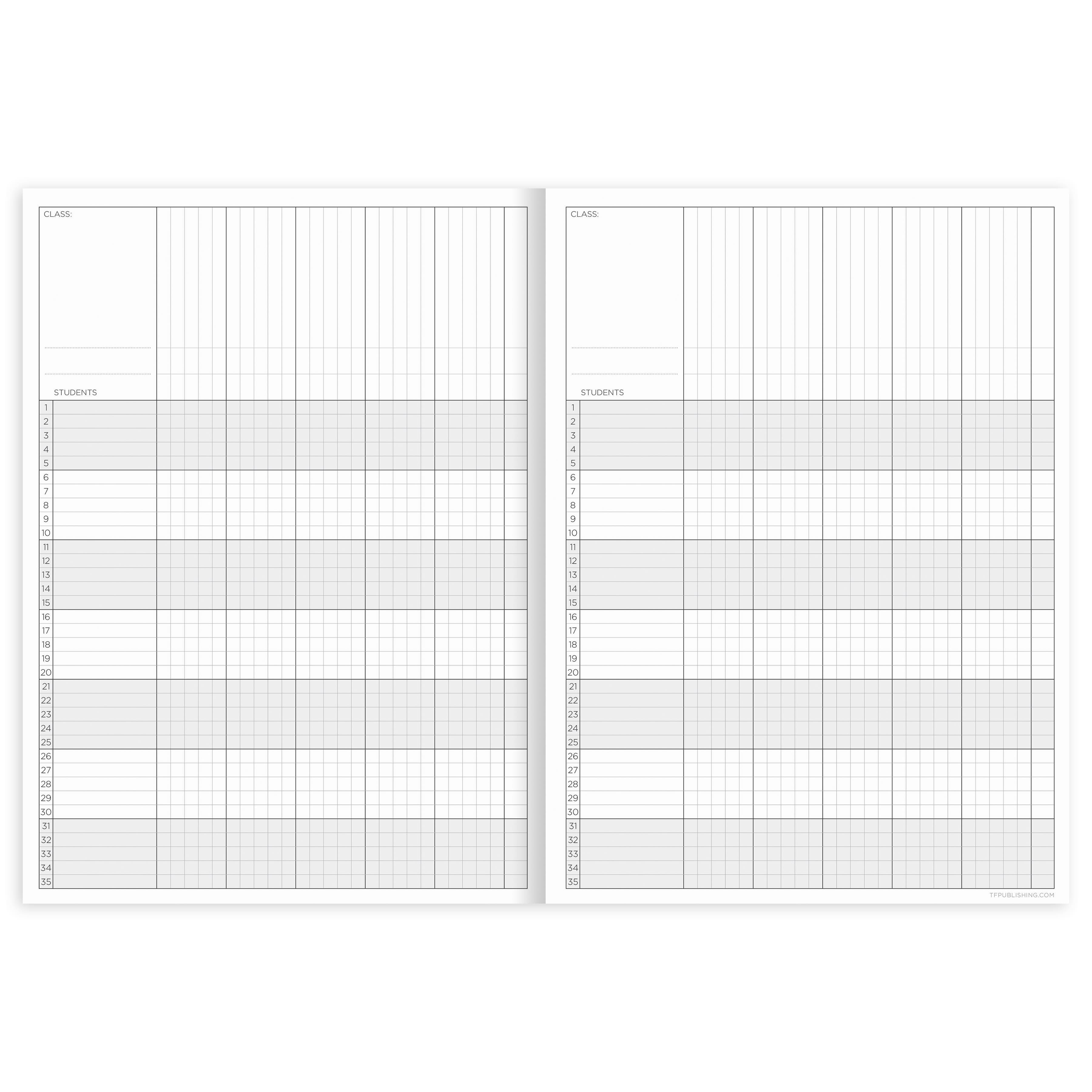 TF Publishing Floral Kraft Botanical 7.5" x 10.25" Teacher Record Grade Book