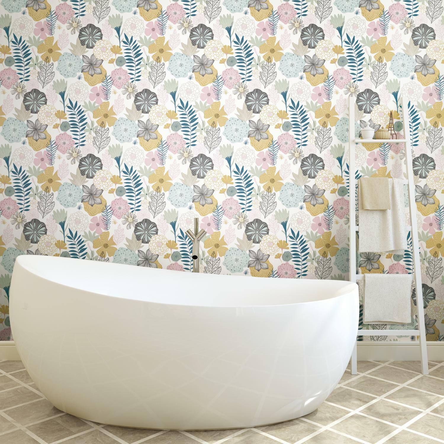RoomMates Perennial Blooms Peel & Stick Wallpaper