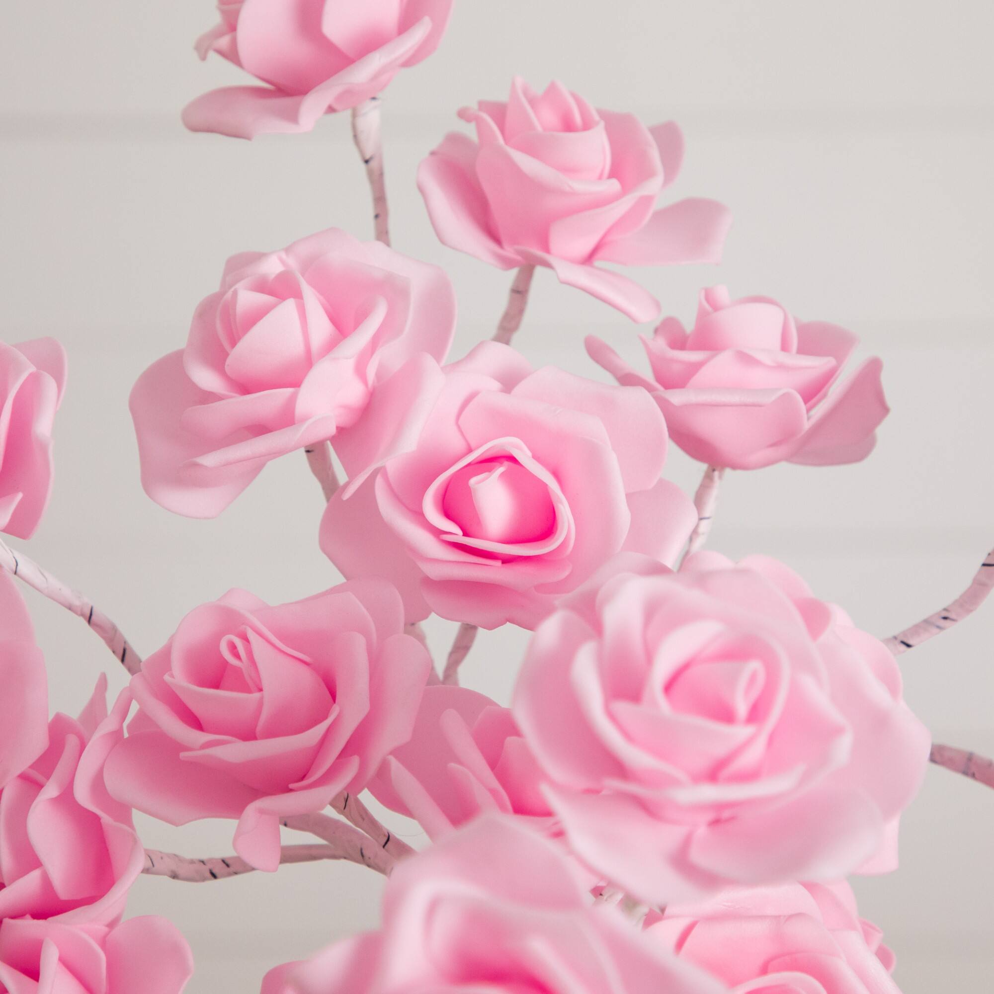2ft. Pre-Lit Artificial Valentine's Day Twig Tree with 24 Rose Shaped LED Lights