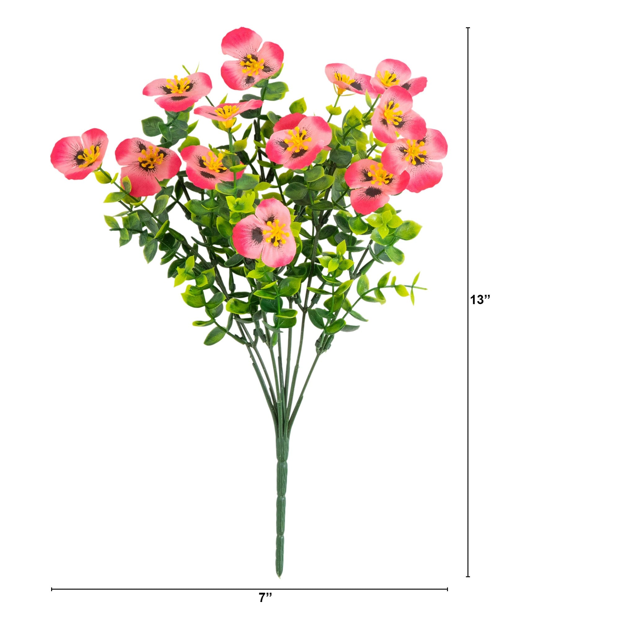 13" UV Resistant Artificial Pansy Bushes, 12ct.