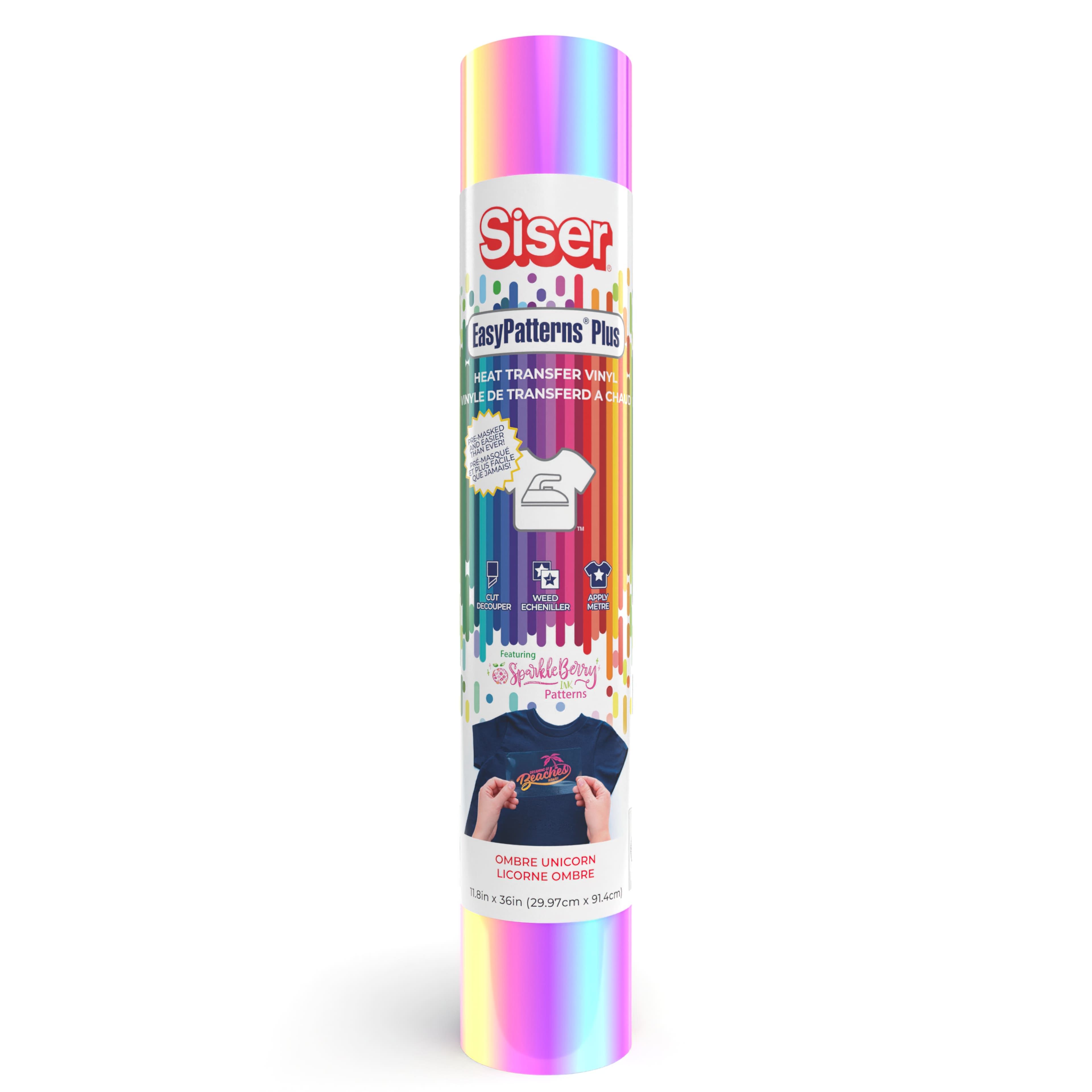 6 Pack: Siser® EasyPatterns® Plus Heat Transfer Vinyl, Ombre Unicorn
