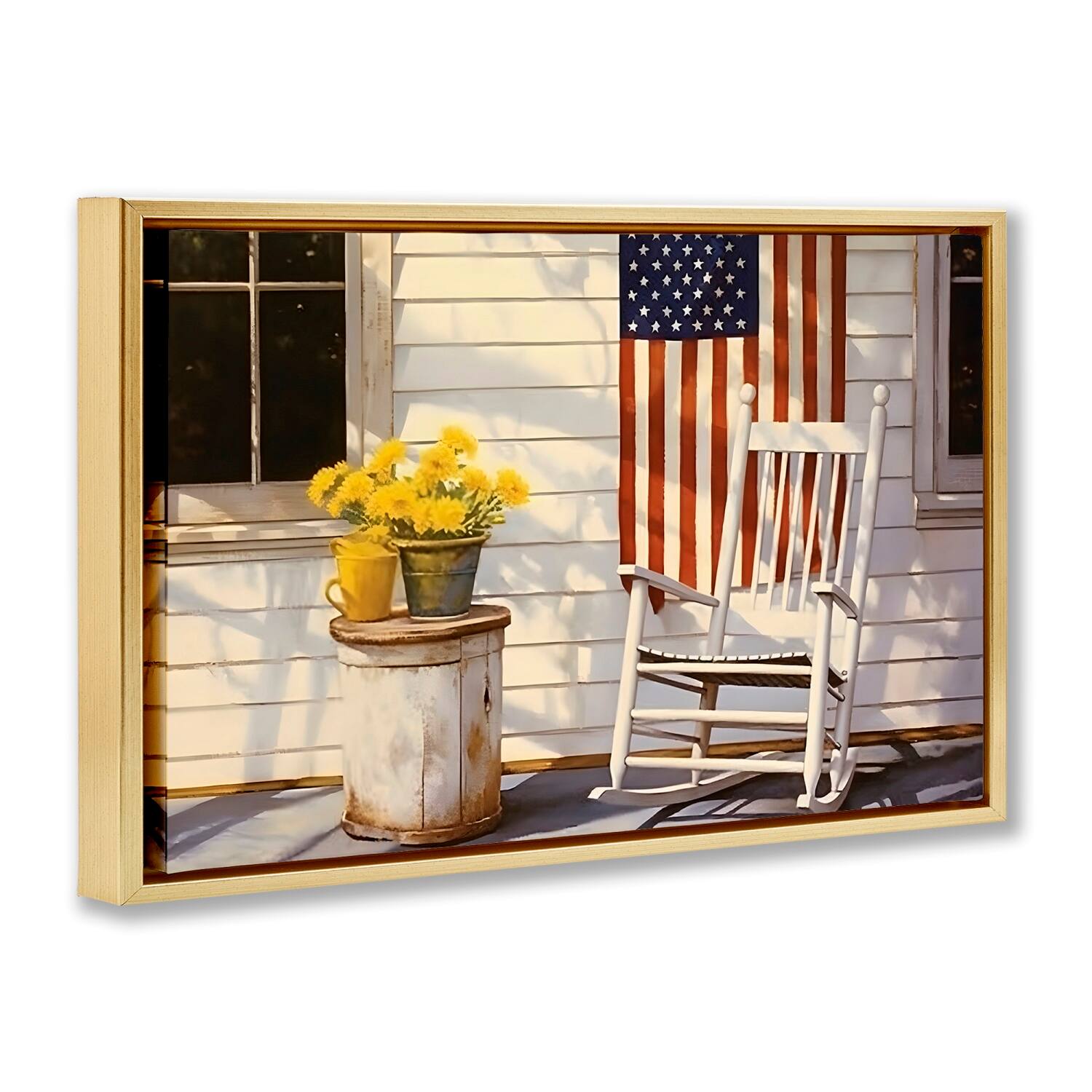 Stupell Industries Americana Deco Scene Floater Framed Art