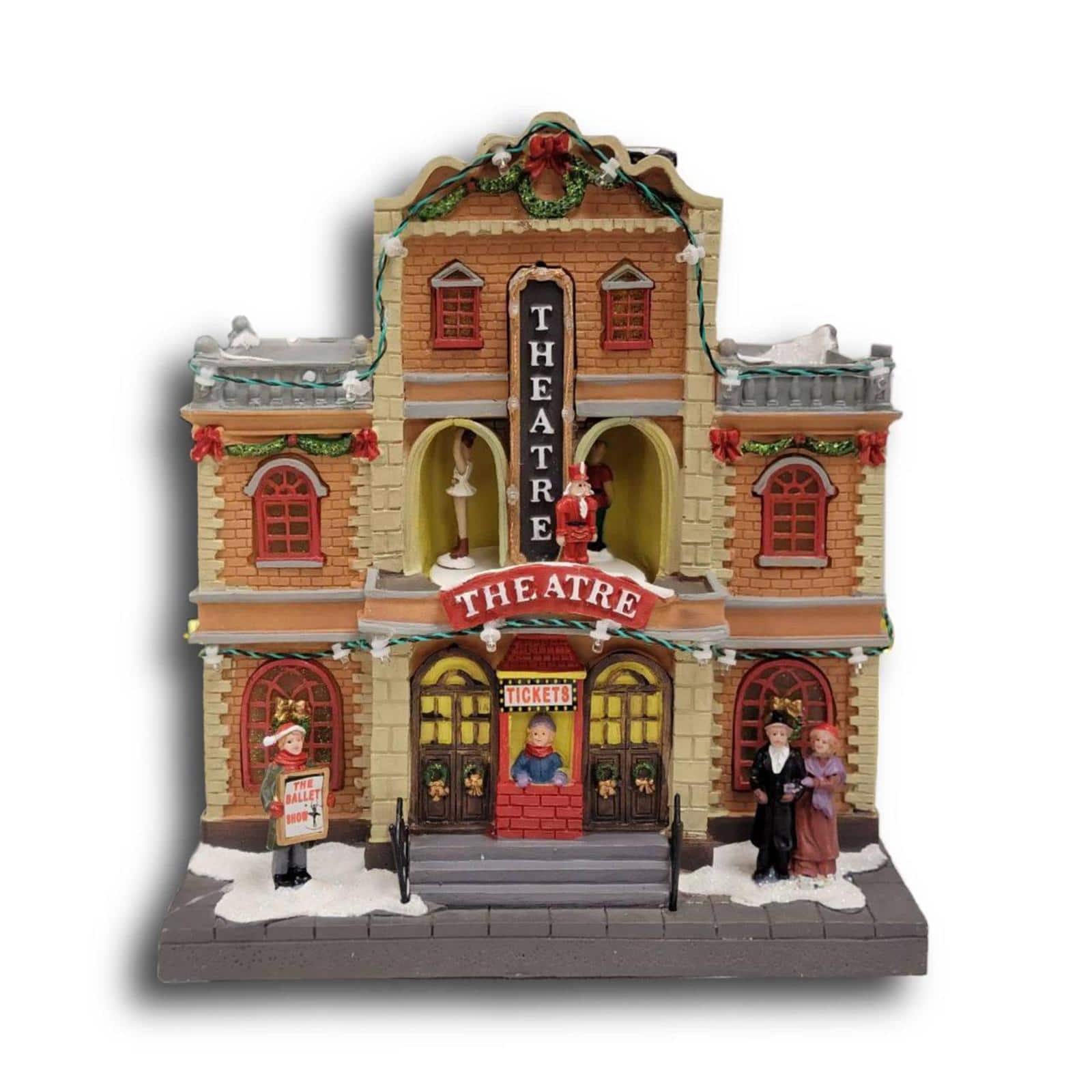 Wizardi 19.75" Christmas Village Theatre Decoration
