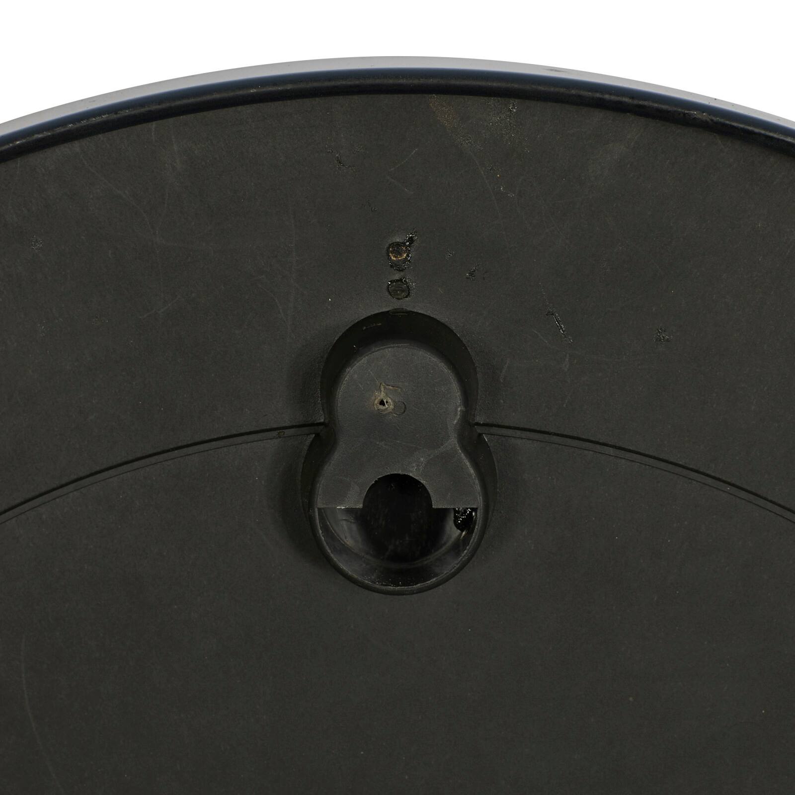 Black Glass Contemporary Wall Clock, 20" x 20" x 3"