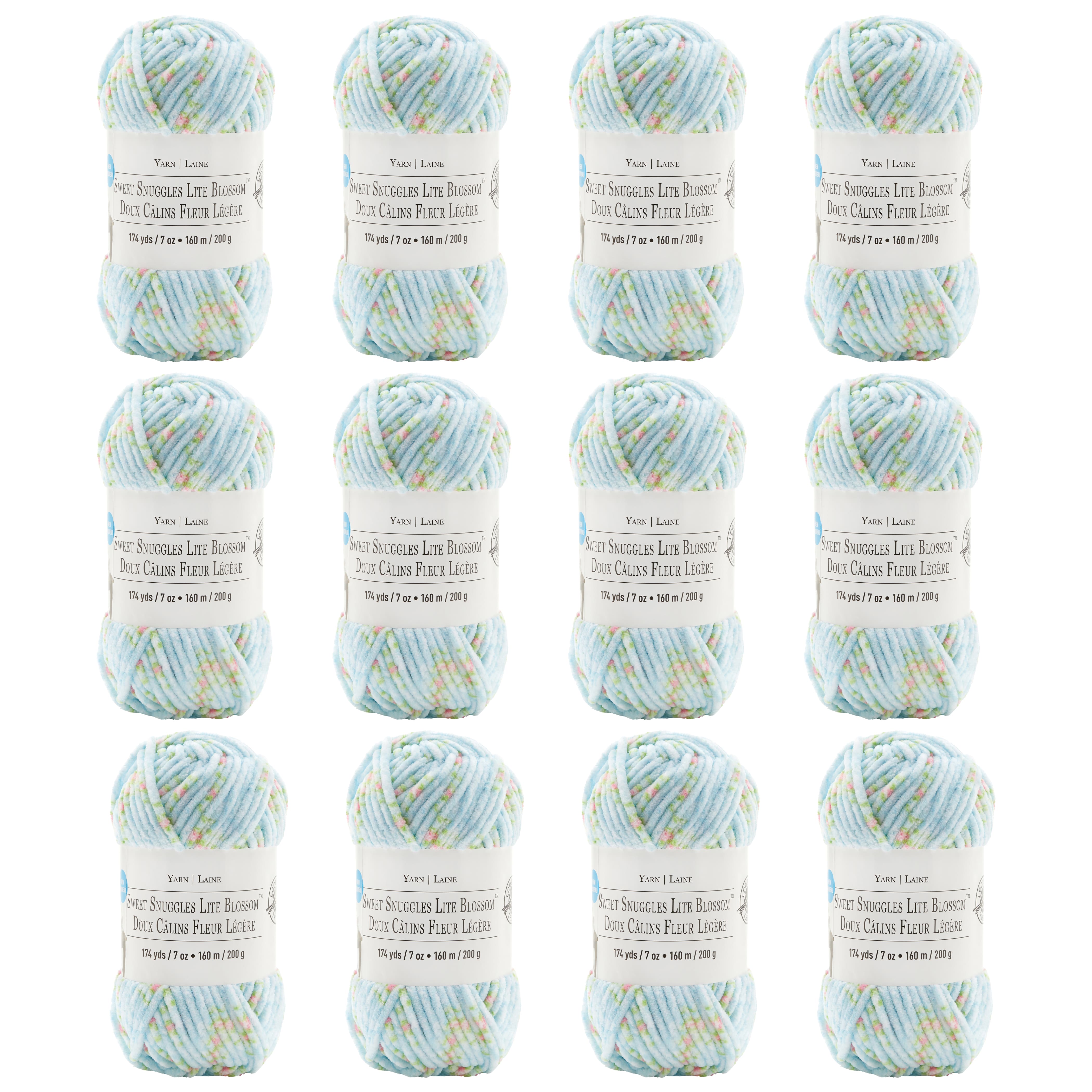 12 Pack: Sweet Snuggles Lite Blossom™ Yarn by Loops & Threads