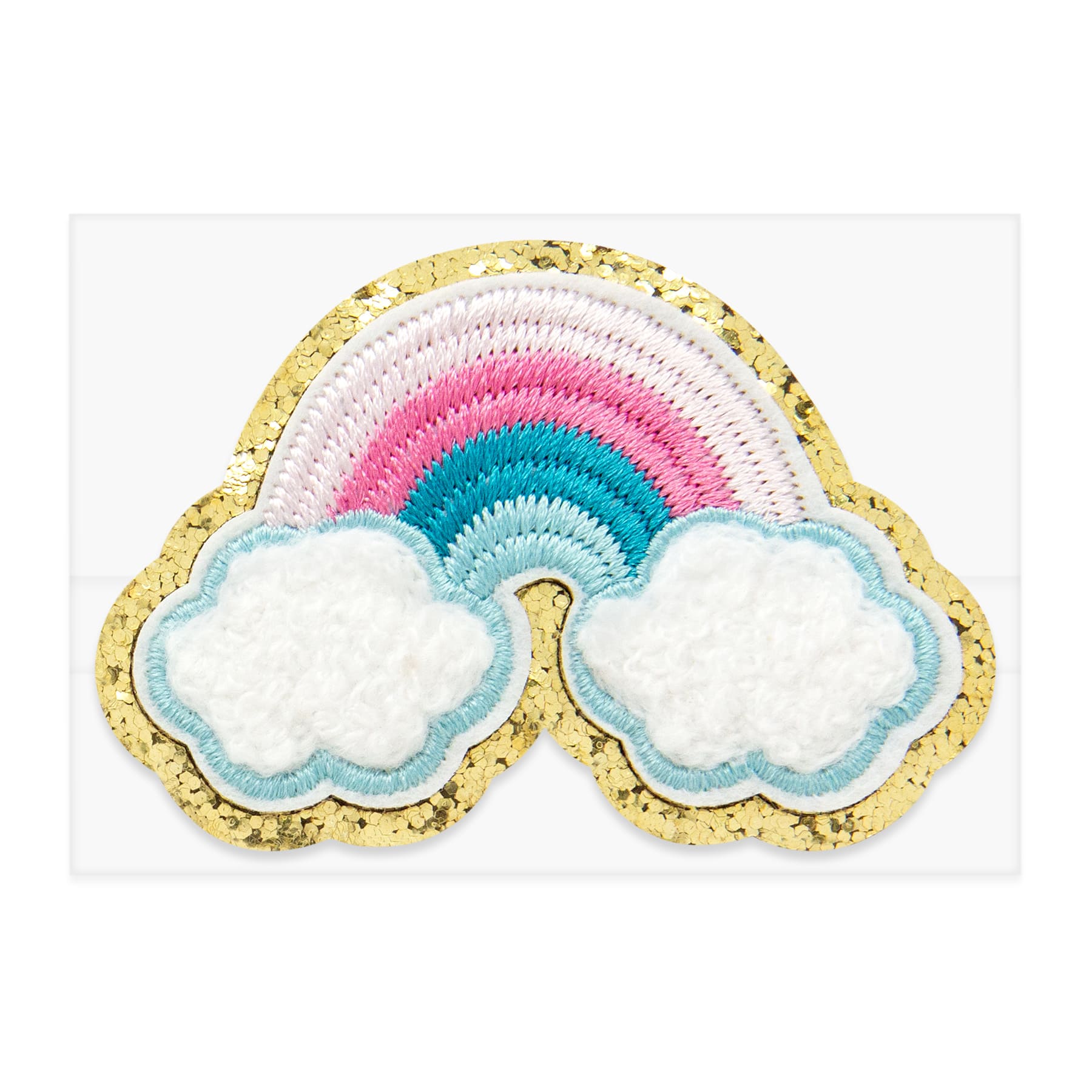 Pastel Embroidered Rainbow Iron-On & Adhesive Patch by Make Market®