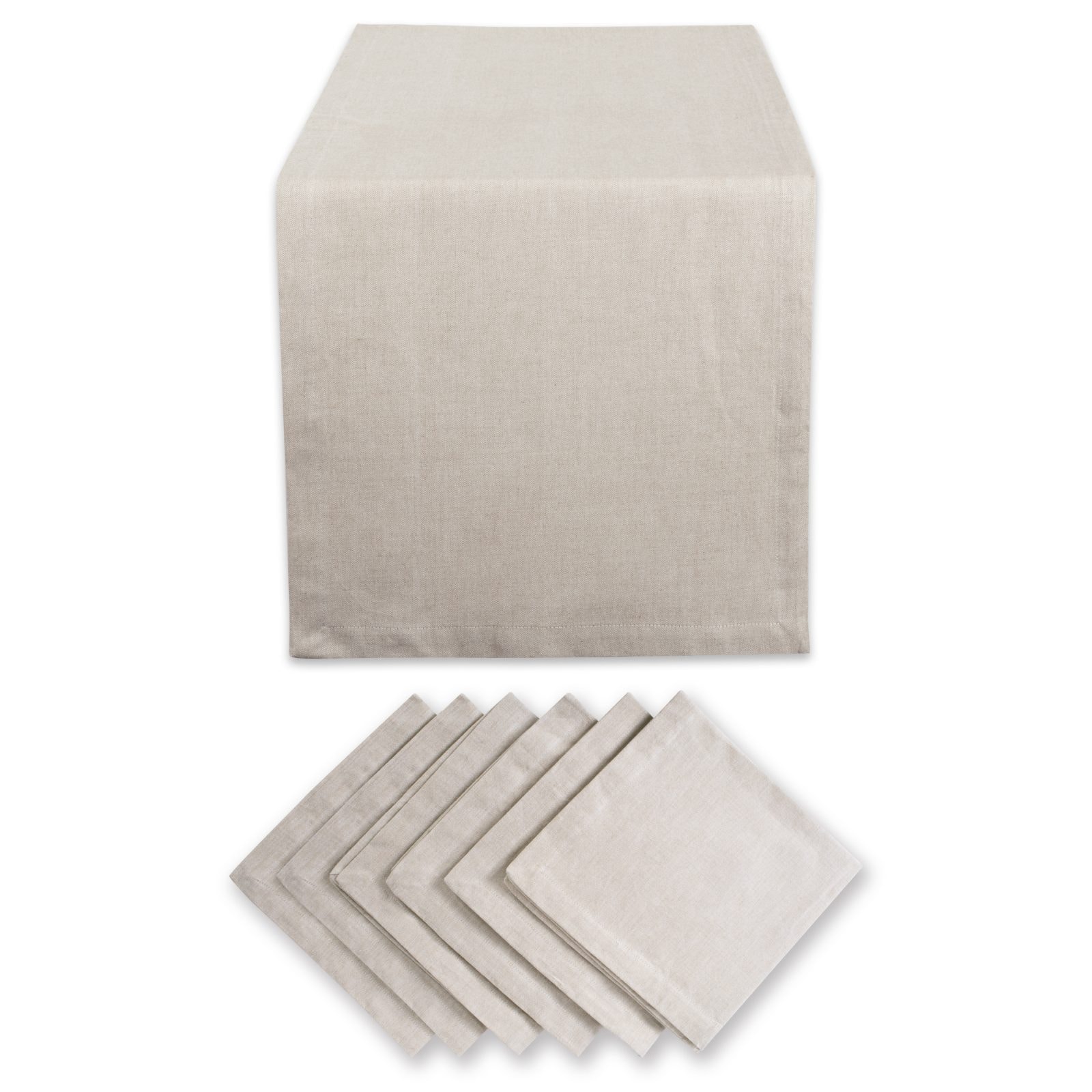 DII® Solid Chambray Table Runner & Napkins Set