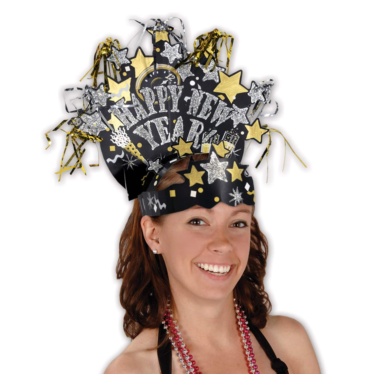Beistle Glittered New Year Headdresses, 2ct.