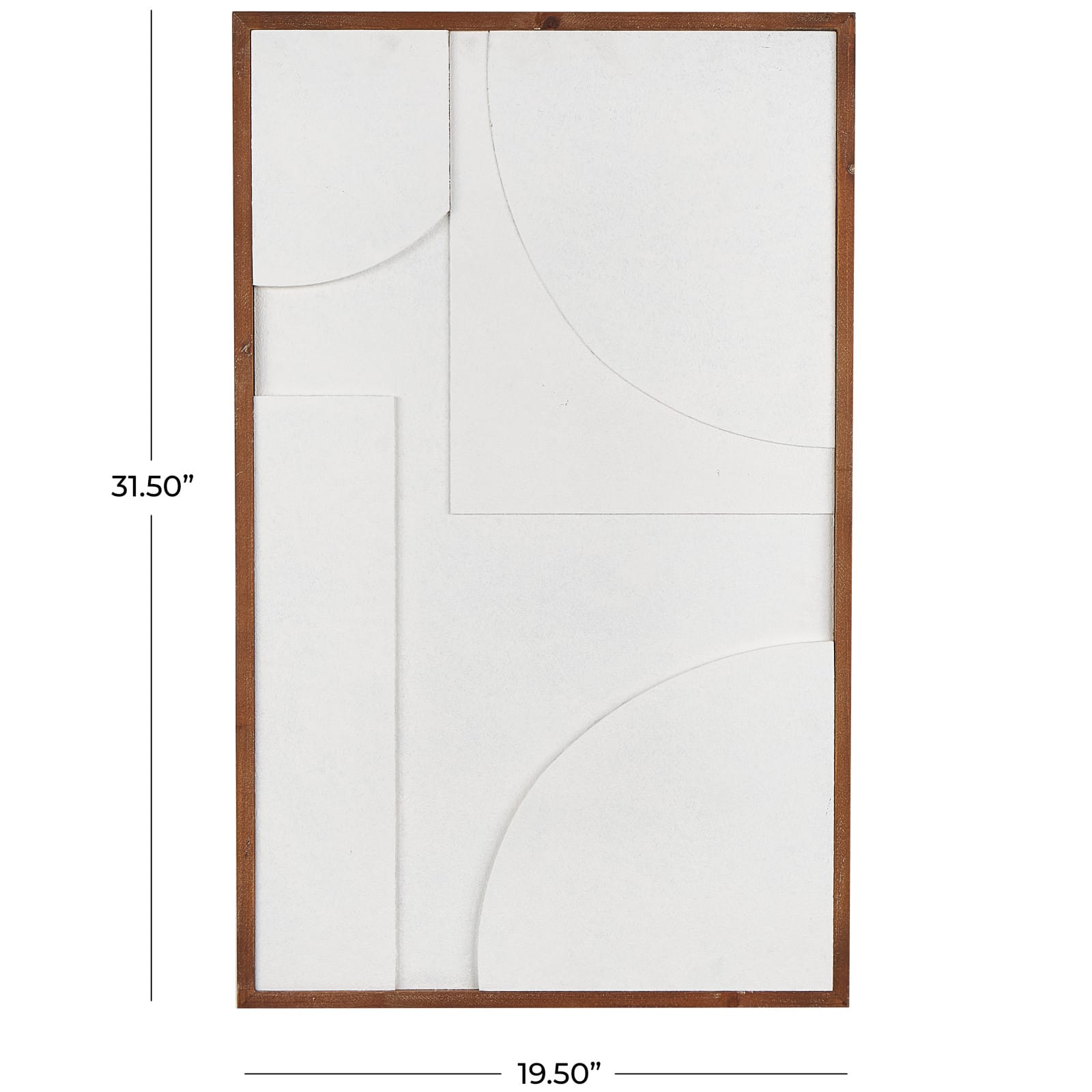 White Dimensional Geometric Framed Wall Décor