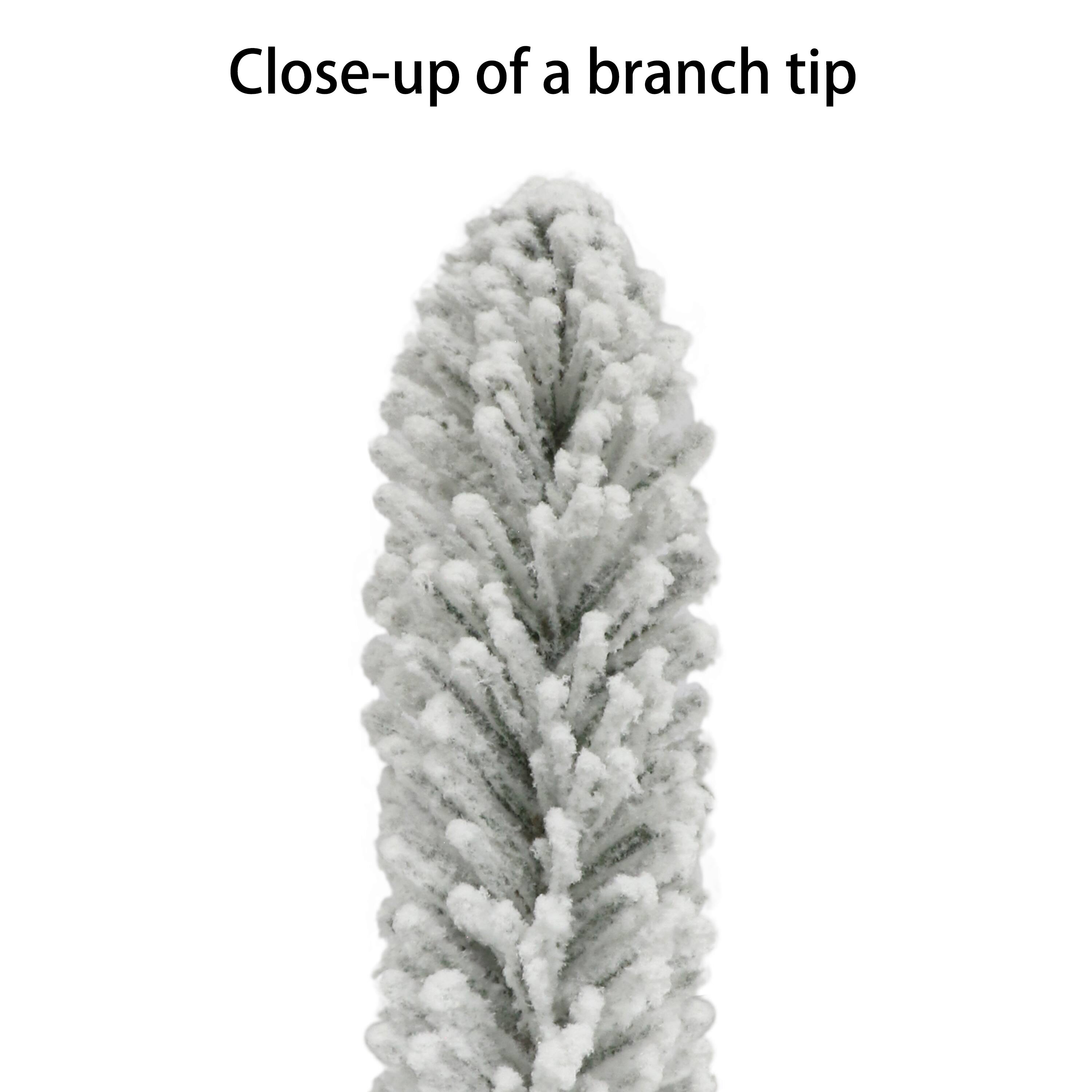 4ft. Pre-Lit Flocked Carson Pine Artificial Christmas Tree, Clear Lights