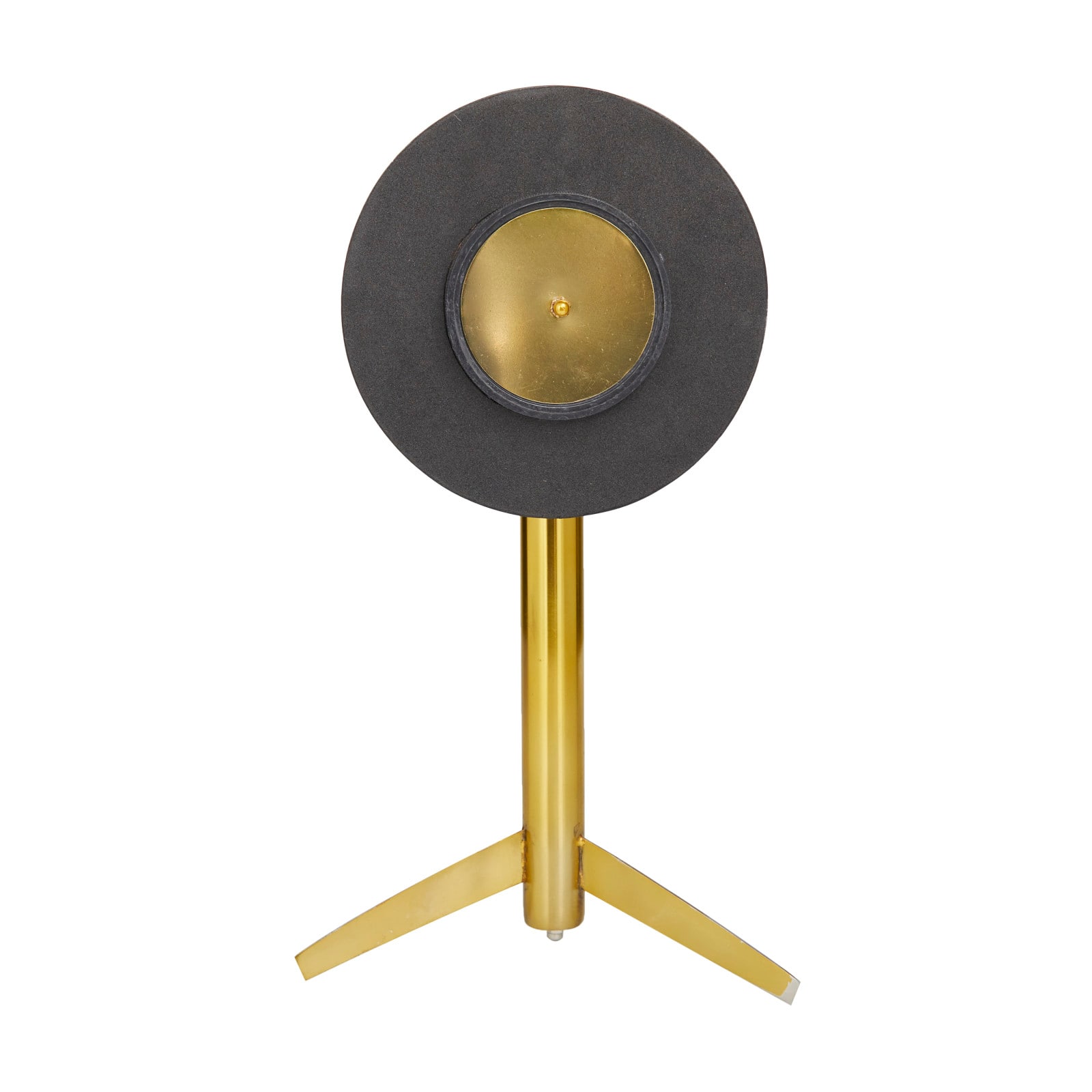 13" Black Stainless Steel Clock with Gold Stand