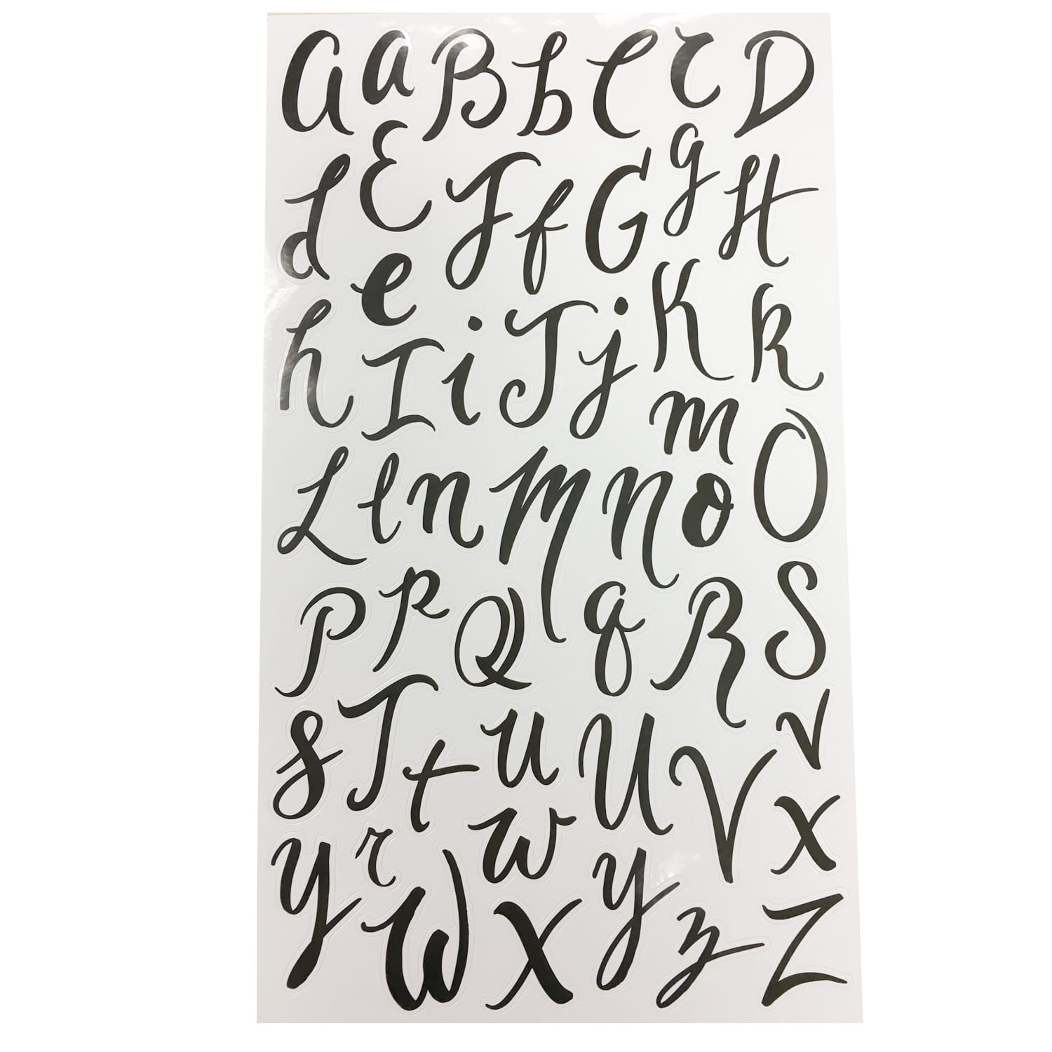 Autocollants lettres de l'alphabet noires en police script de Recollections