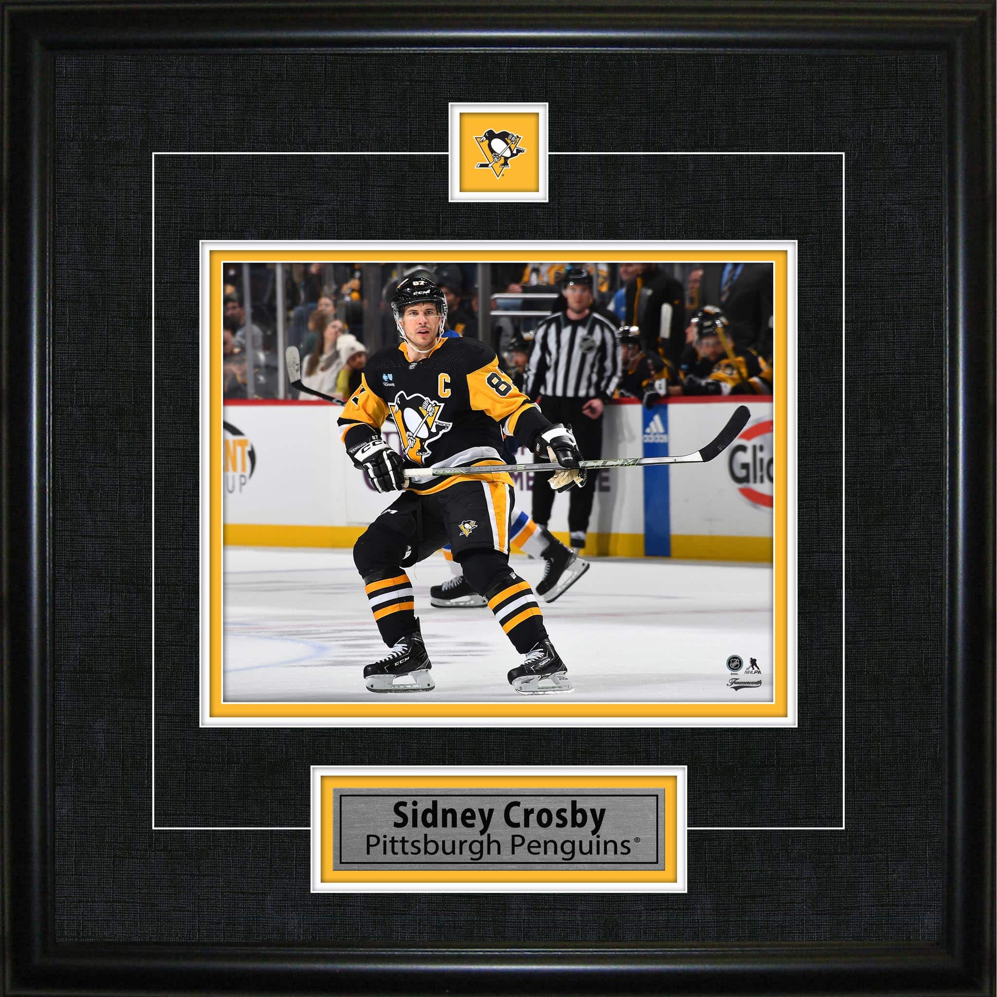 Sidney Crosby Framed Pin & Plate Pittsburgh Penguins 18" x 18"