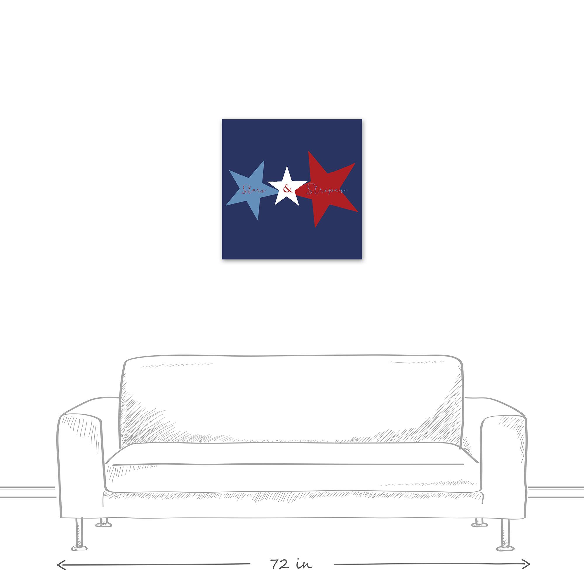 Simple Tri Star Canvas Wall Art