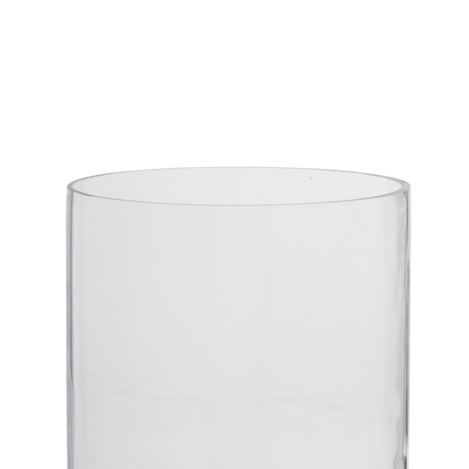 14" Silver Glass Traditional Candle Holder