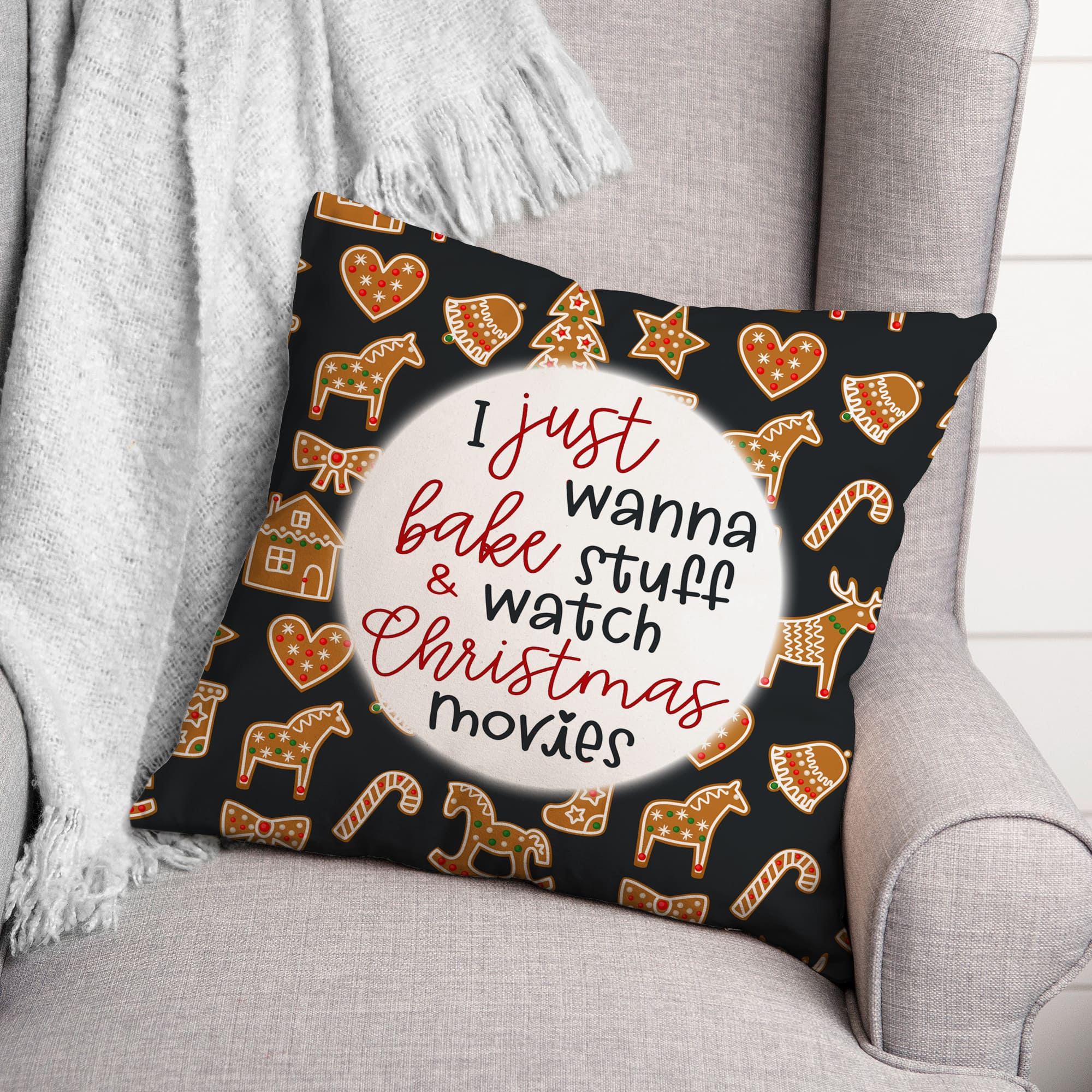 Christmas Movies Throw Pillow