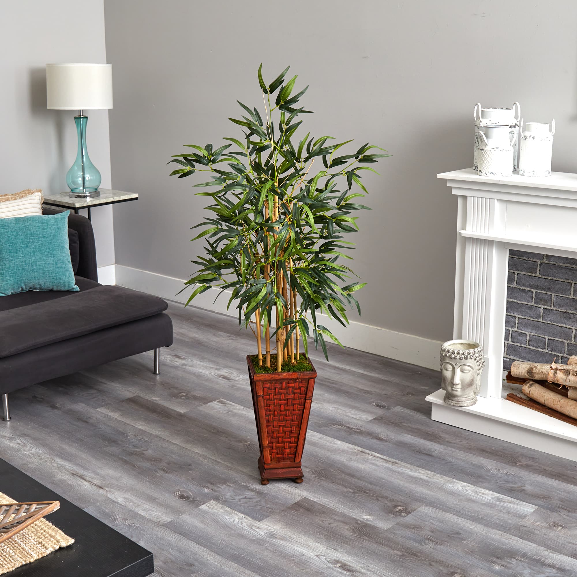 4.5ft. Bamboo Tree in Bamboo Tower Planter