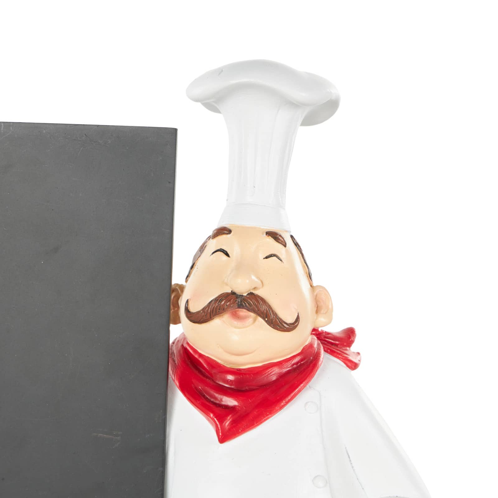 14.5" White with Chalkboard Polystone Chef Decorative Figurine Sculpture