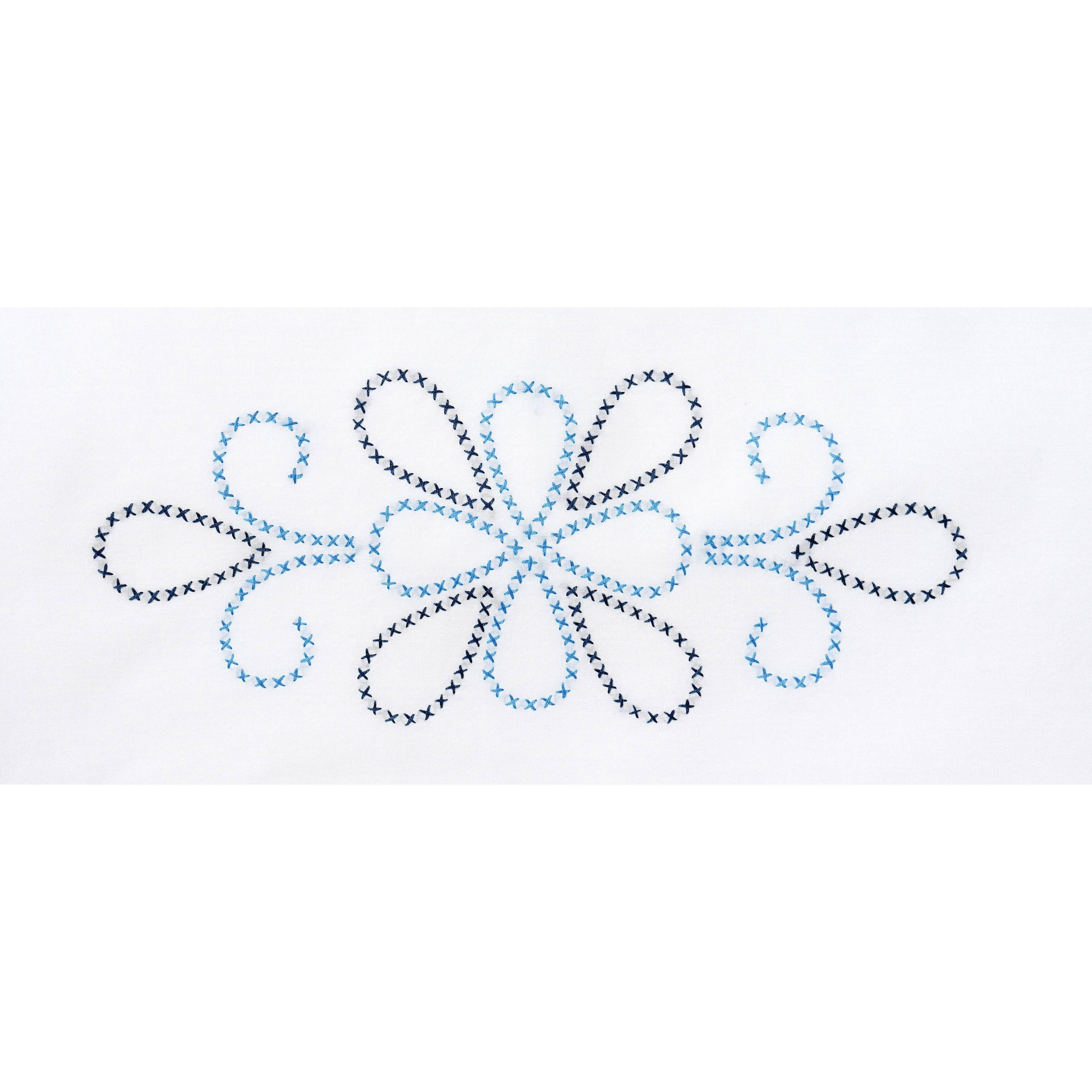 Jack Dempsey XX Design Perle Edge Stamped For Embroidery Pillowcase Set
