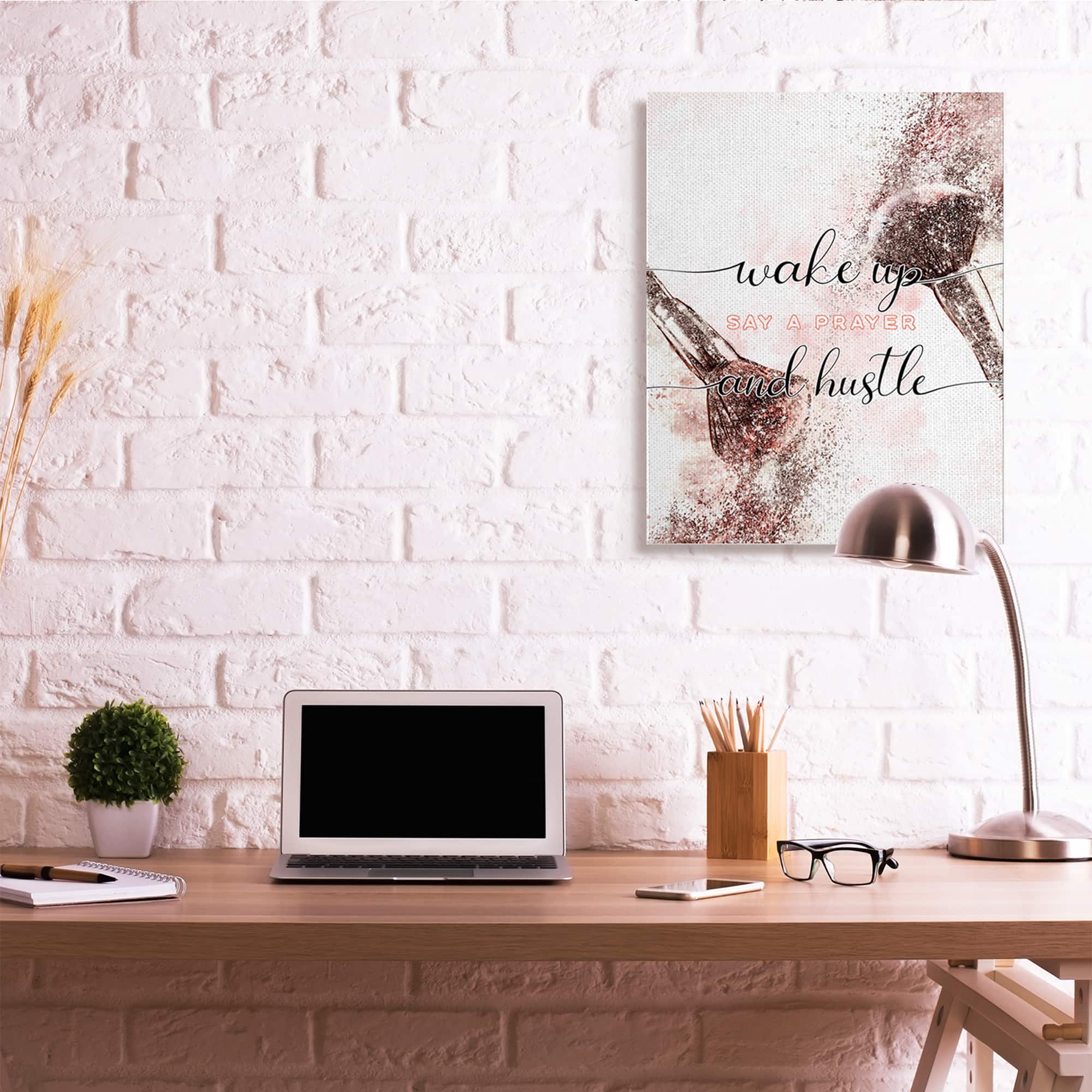 Stupell Industries Say a Prayer & Hustle Wall Art