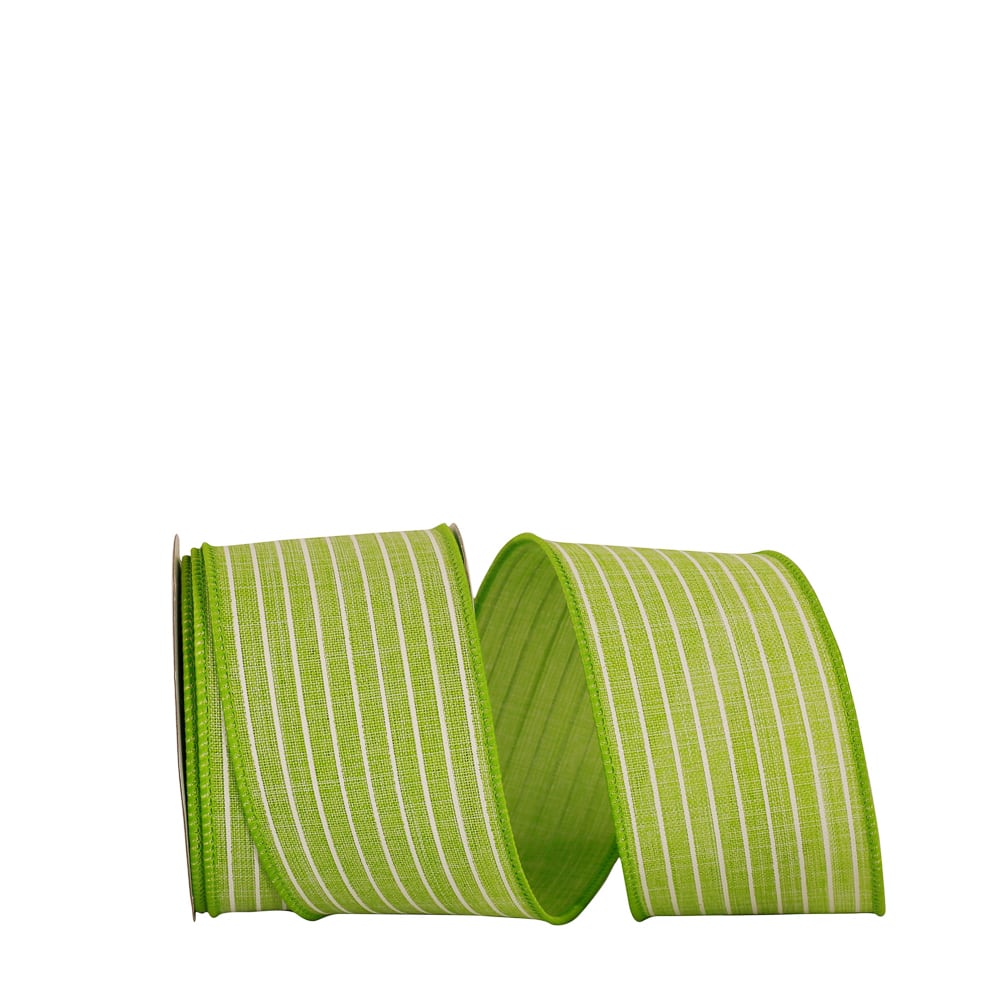 JAM Paper 2.5" x 10yd. Linen Wired Thin Stripe Ribbon