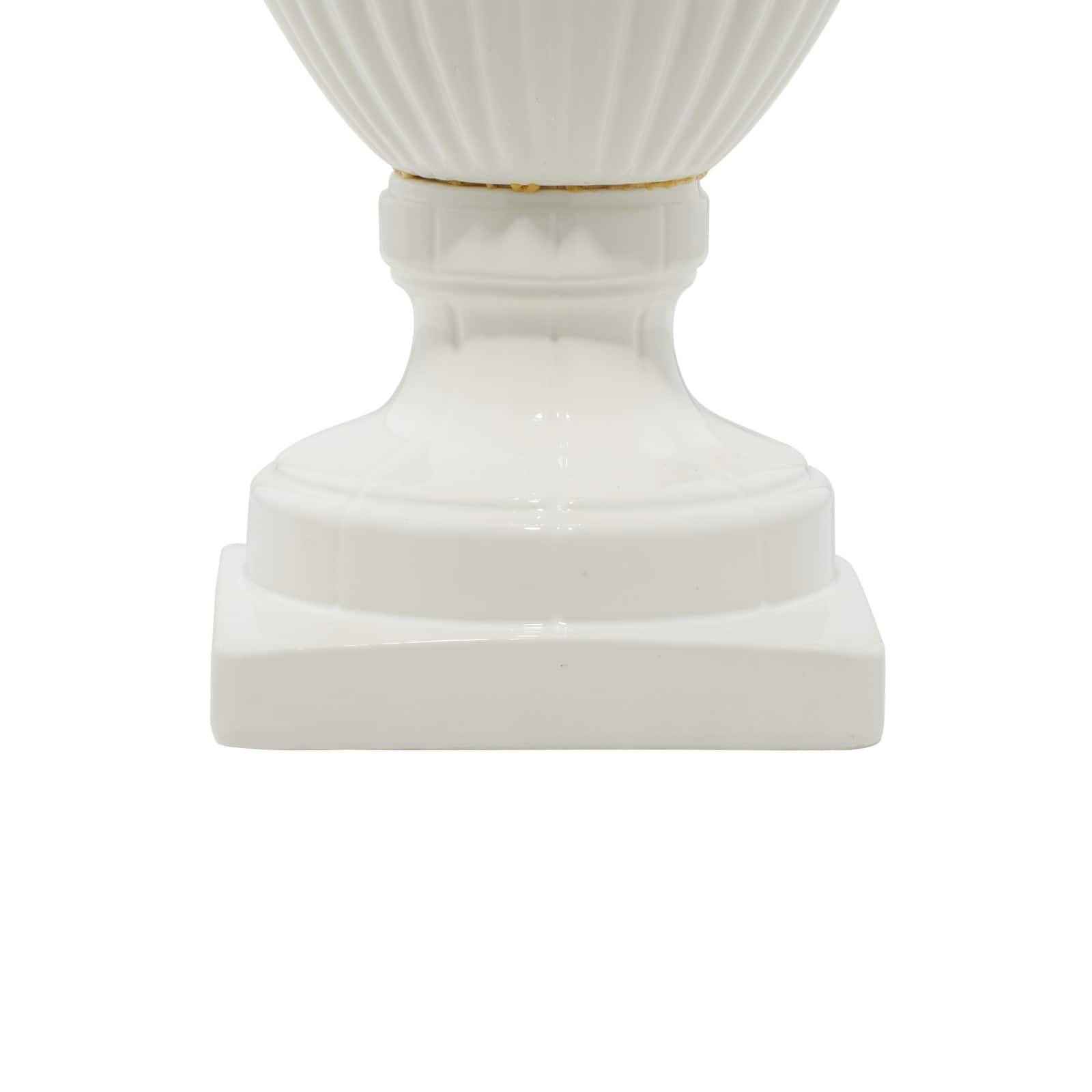32" White Dolomite Country Decorative Urn