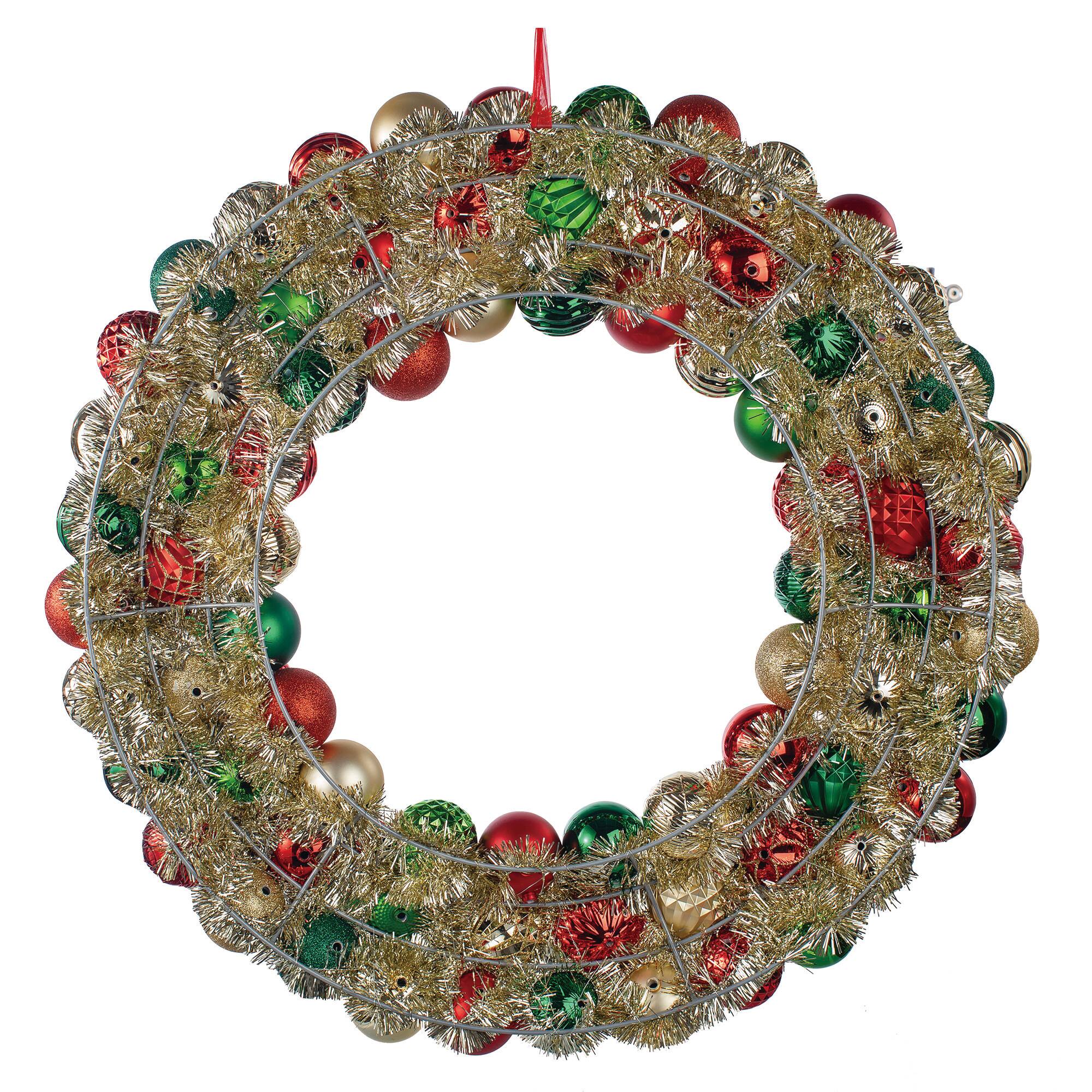 30" Red, Green & Gold Ornaments Wreath by Ashland®