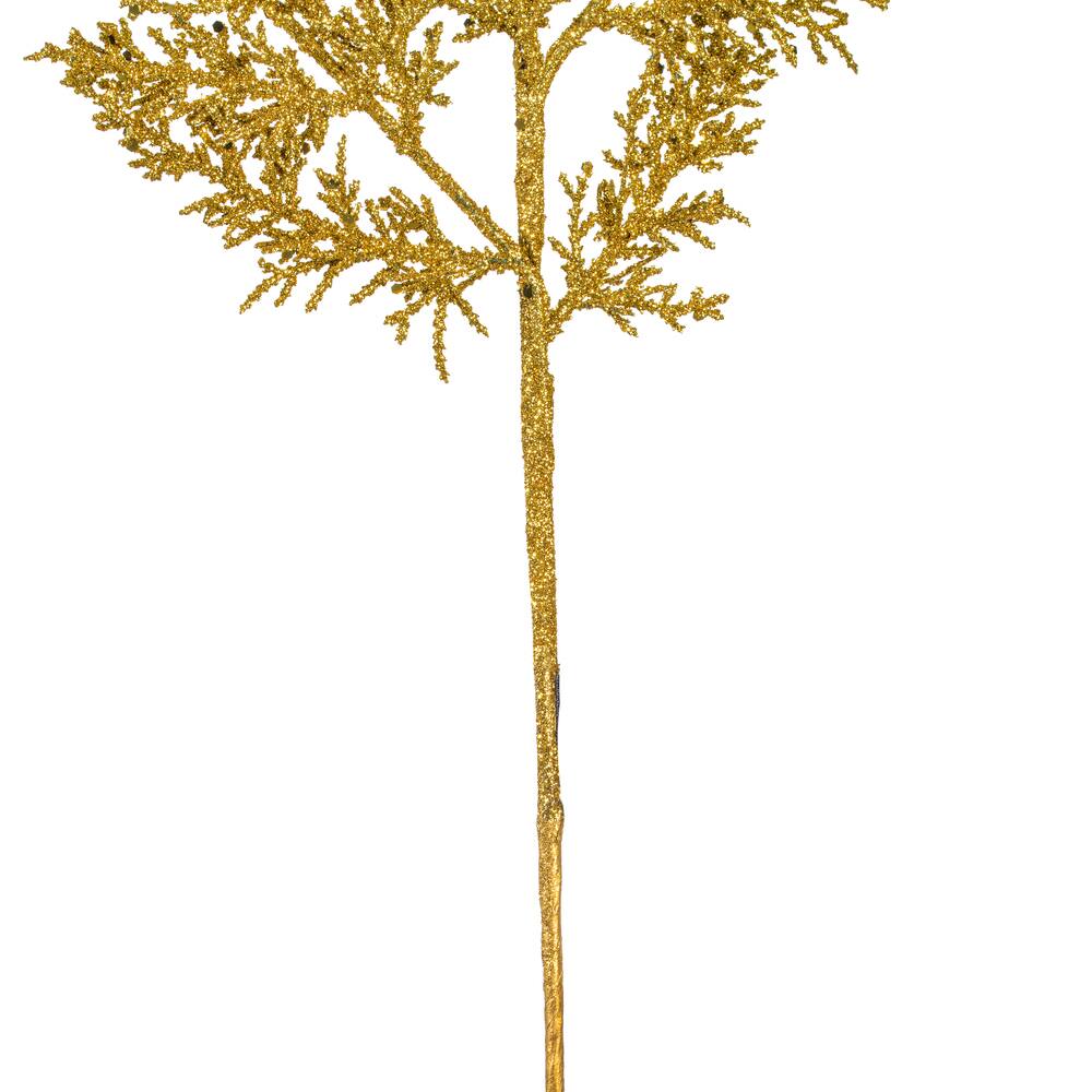 Vickerman 28" Gold Onoclea Glitter Wild Huck Artificial Christmas Sprays, 6ct.