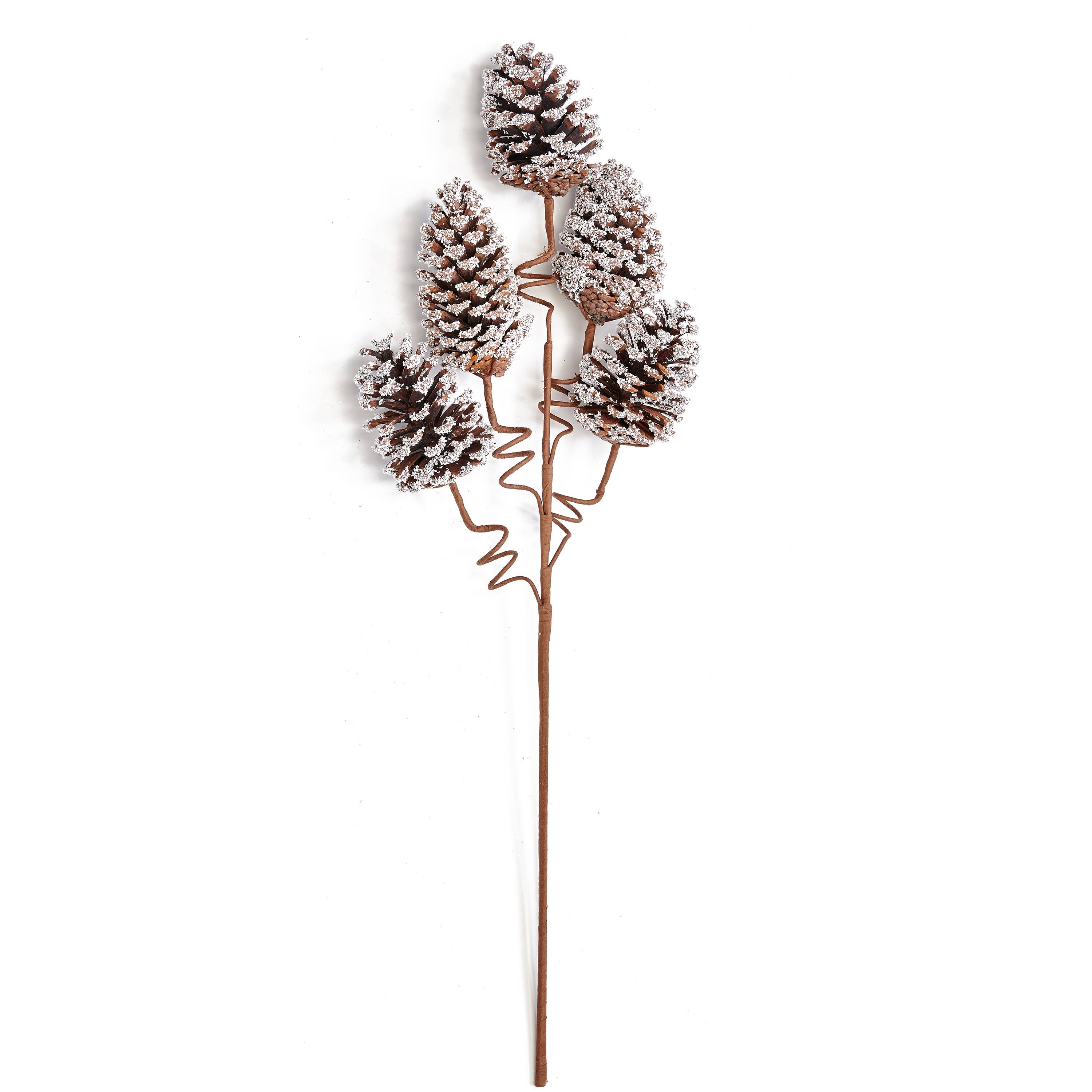 39" Christmas White Tip Pinecone Spray, 3ct.