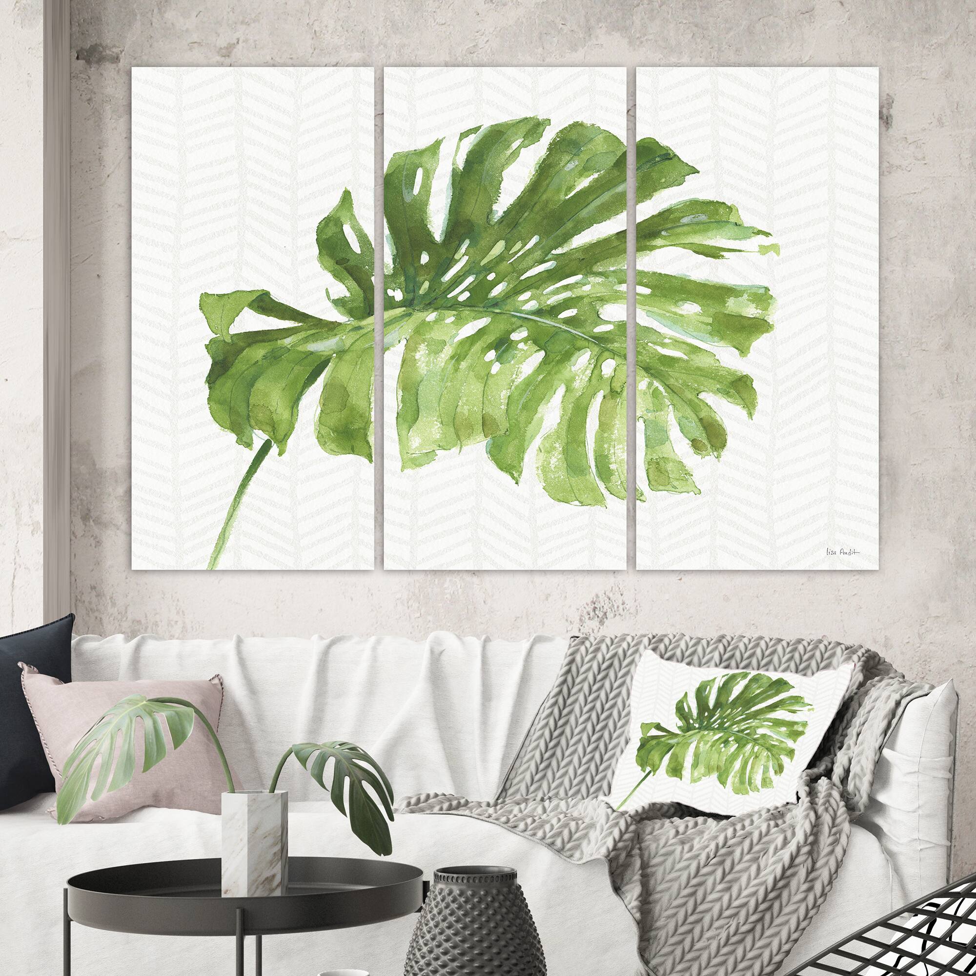 Designart - Mixed Botanical Green Leaves V - Cottage Canvas Art