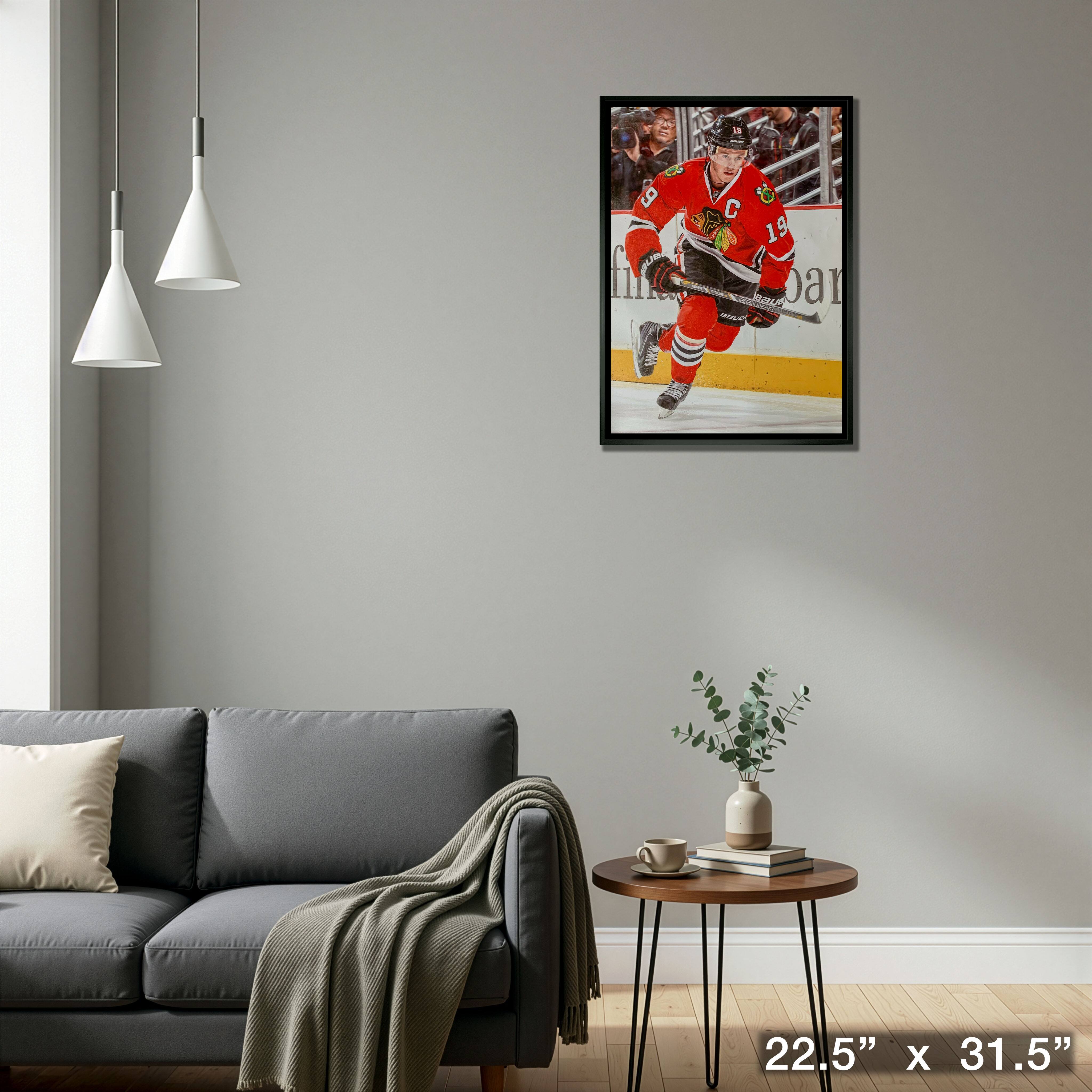 Jonathan Toews Chicago Blackhawks Framed 20" x 29" Canvas 22.5" x 31.5"