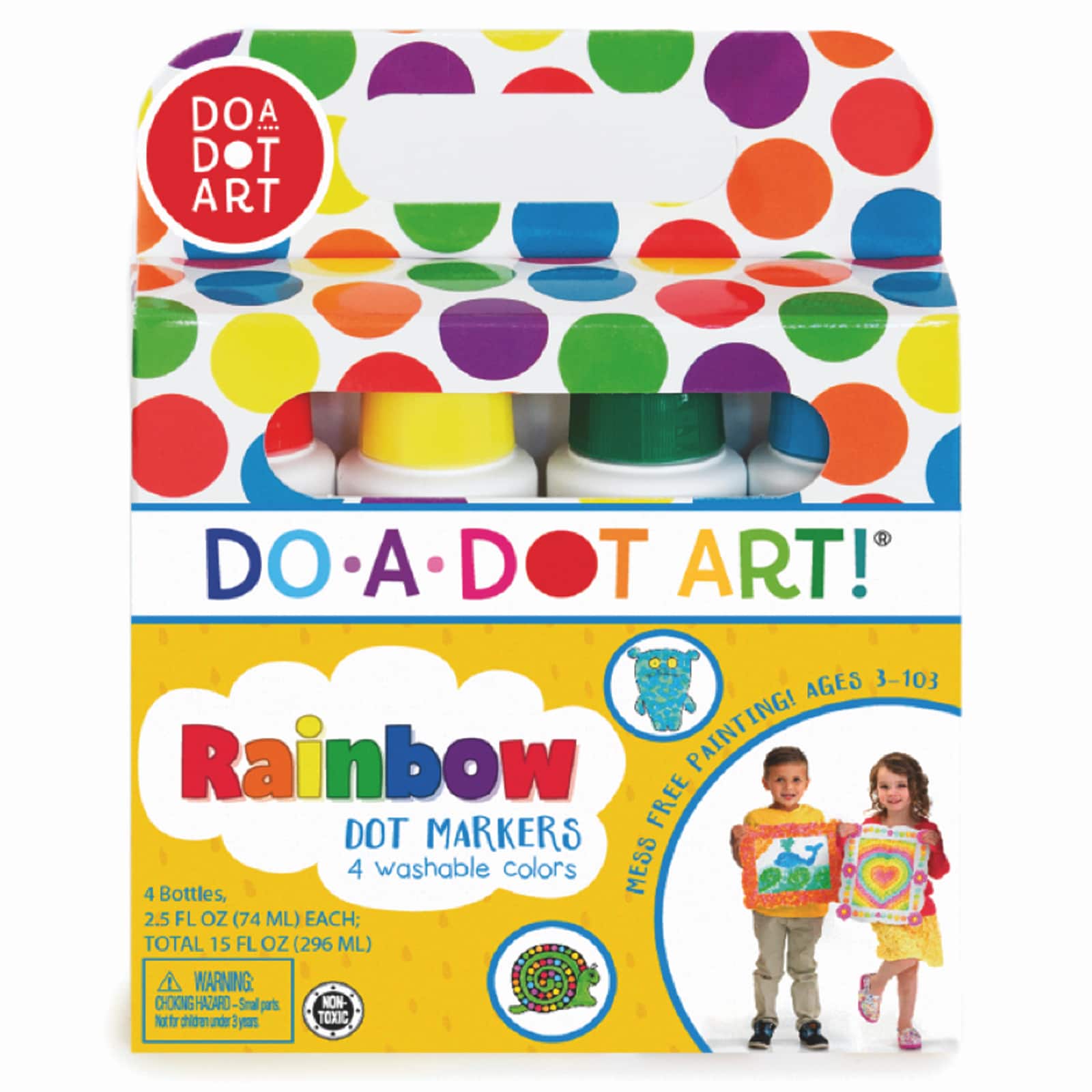 6 Packs: 2 Packs 4 ct. (48 total) Do-A-Dot Art® Washable Rainbow Dot Markers