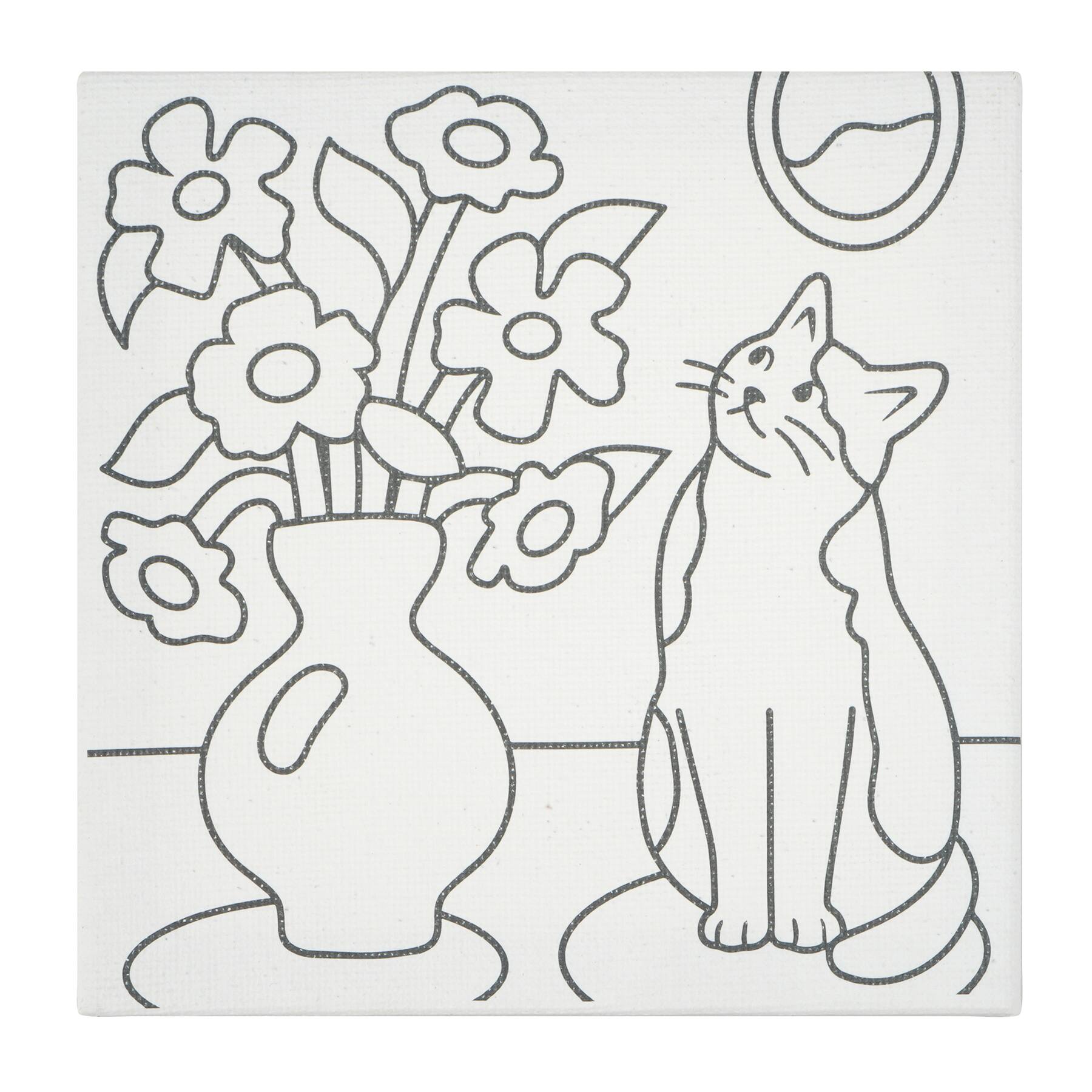 Mini Spring Cat Canvas Painting Kit by Craft Smart®