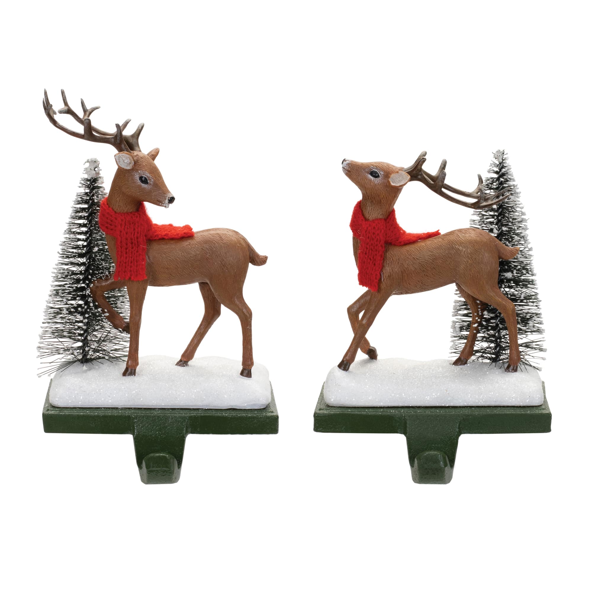 Melrose 5" Woodland Deer Stocking Holders Set