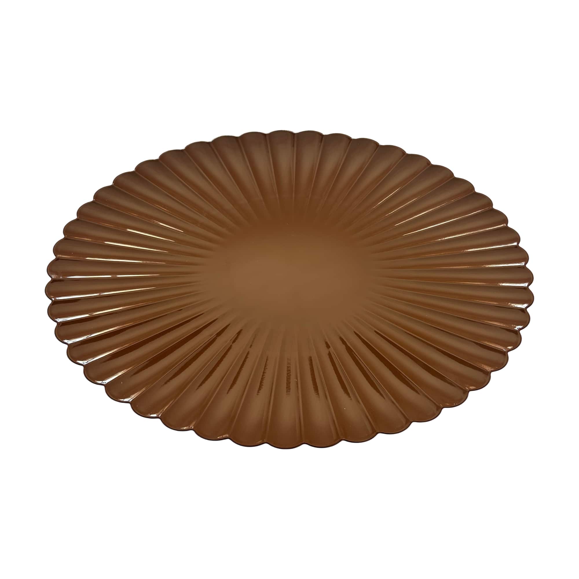 13" Thanksgiving Brown Scalloped Chargers, 4ct. by Celebrate It™