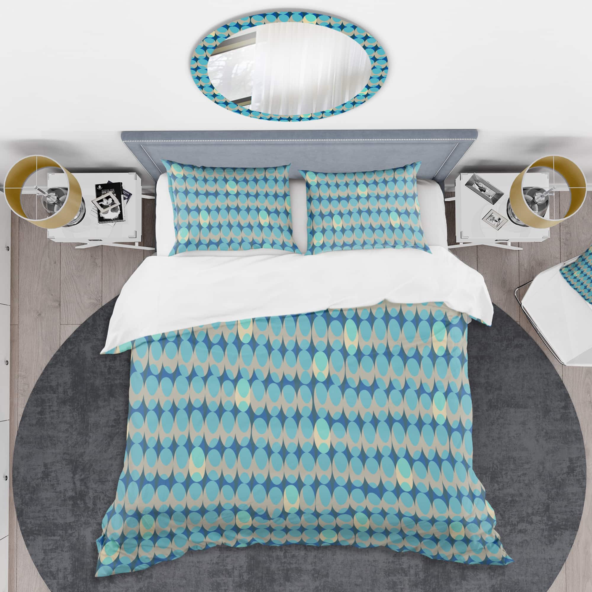 Designart 'Retro Abstract Design XV' Mid-Century Duvet Cover Set