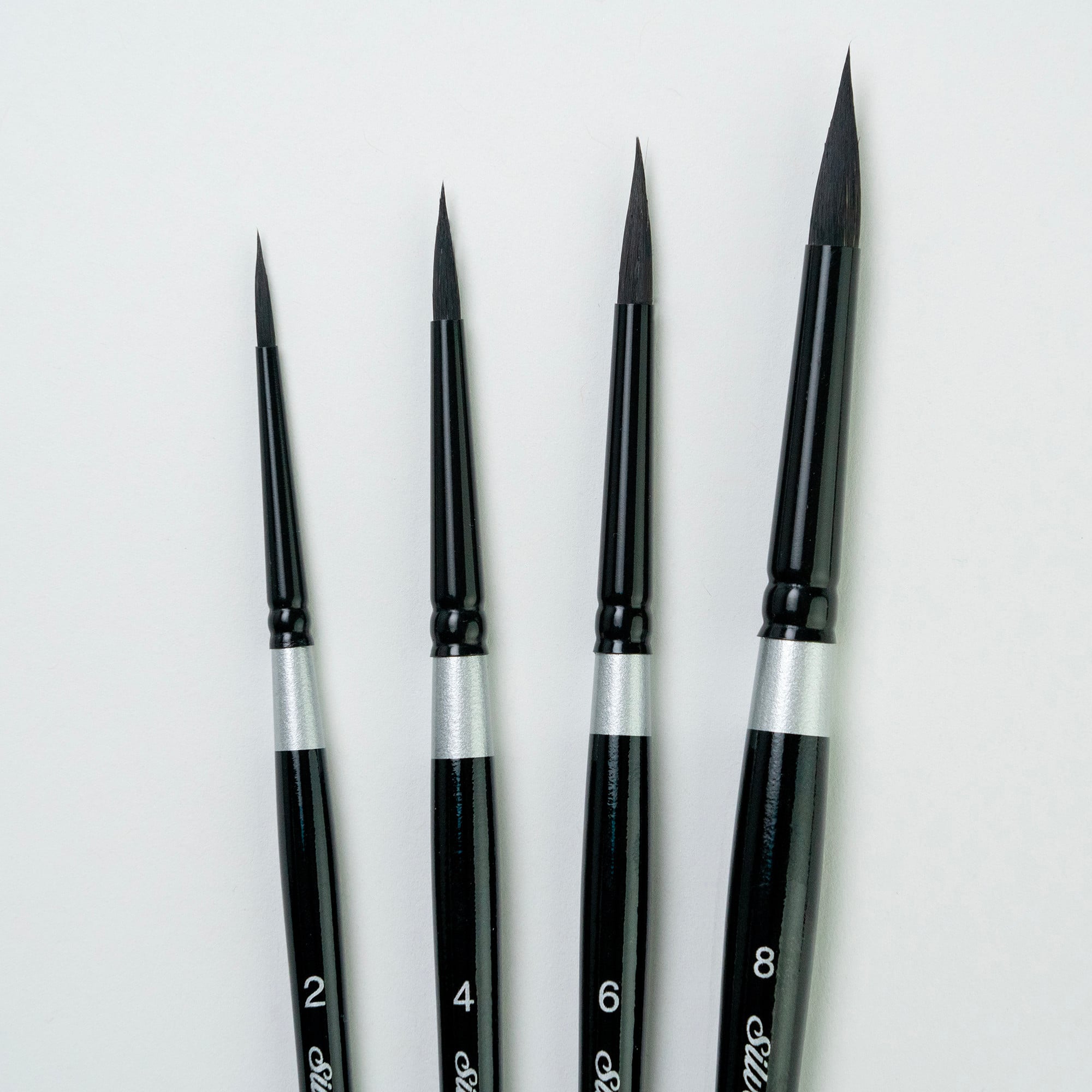 Silver Brush Limited Black Velvet® Medium Round Brushes Set