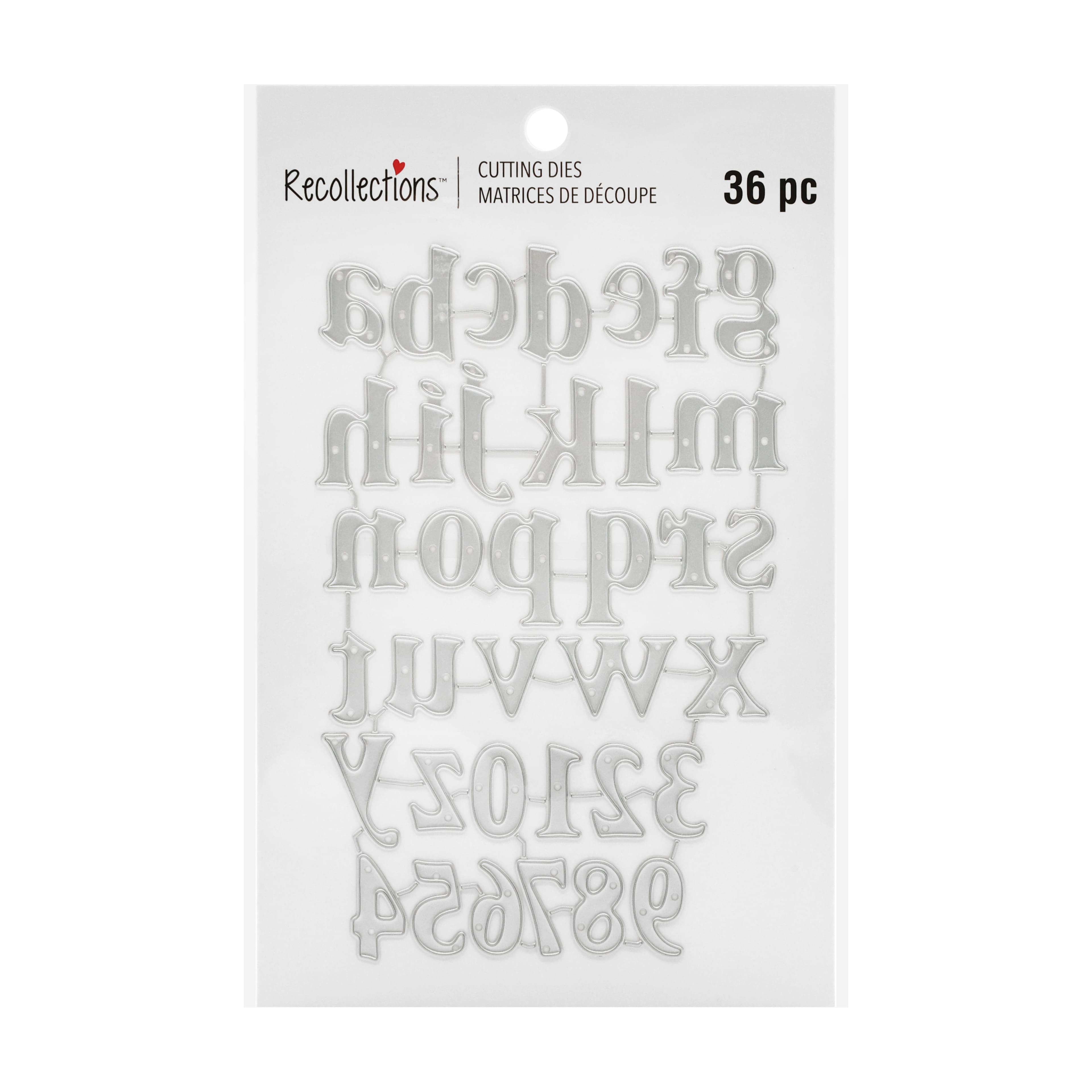 6 Pack: Alphabet & Number Cutting Die by Recollections™