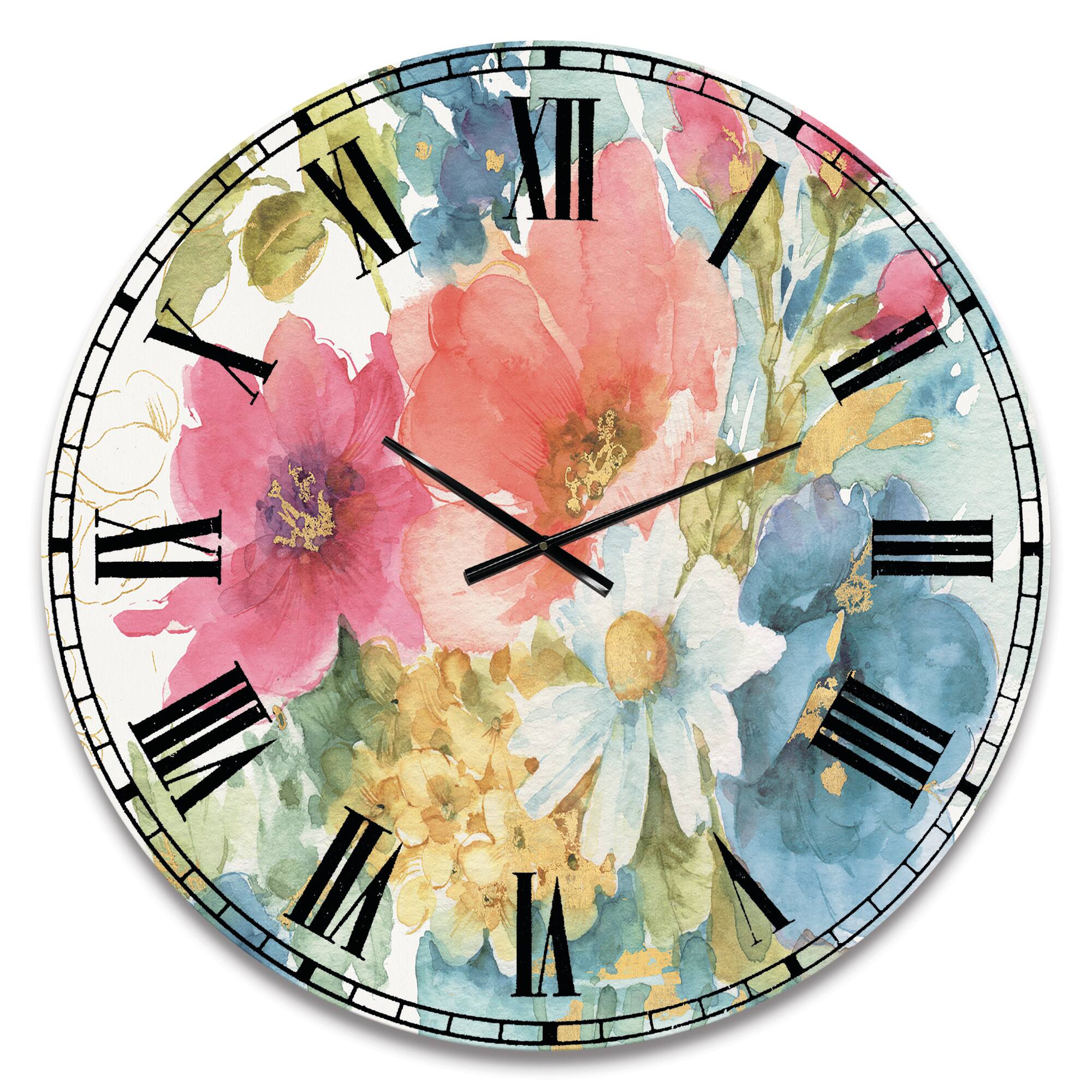 Designart My French Garden Traditional Wall Clock