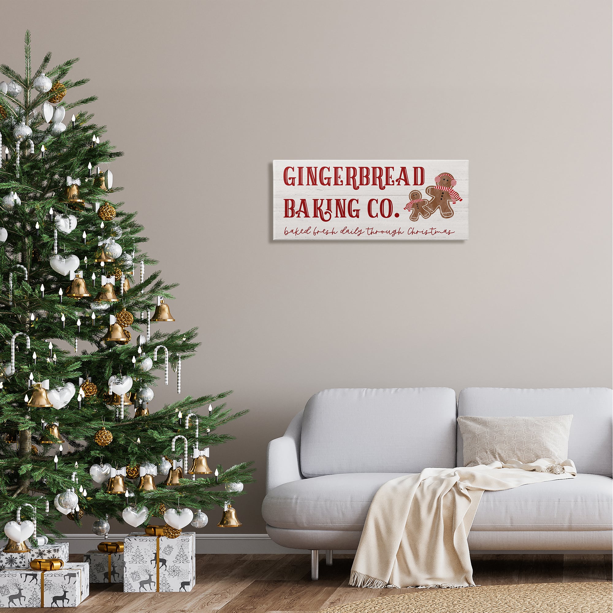 Stupell Industries Gingerbread Baking Co Holiday Canvas Wall Art