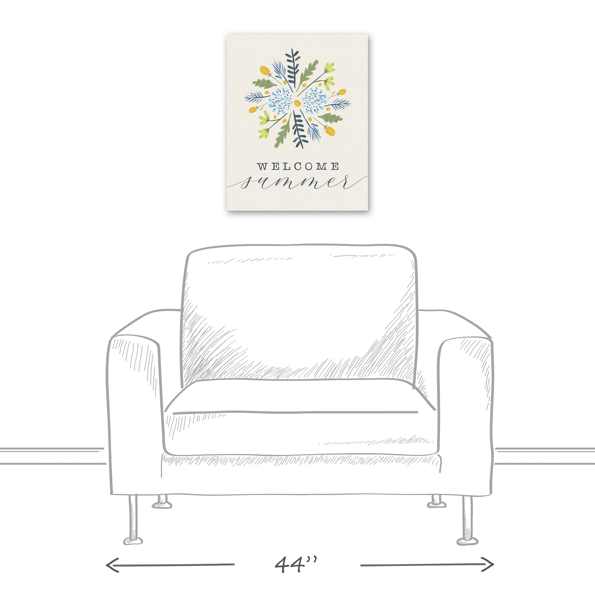 Welcome Summer 16" x 20" Canvas Wall Art