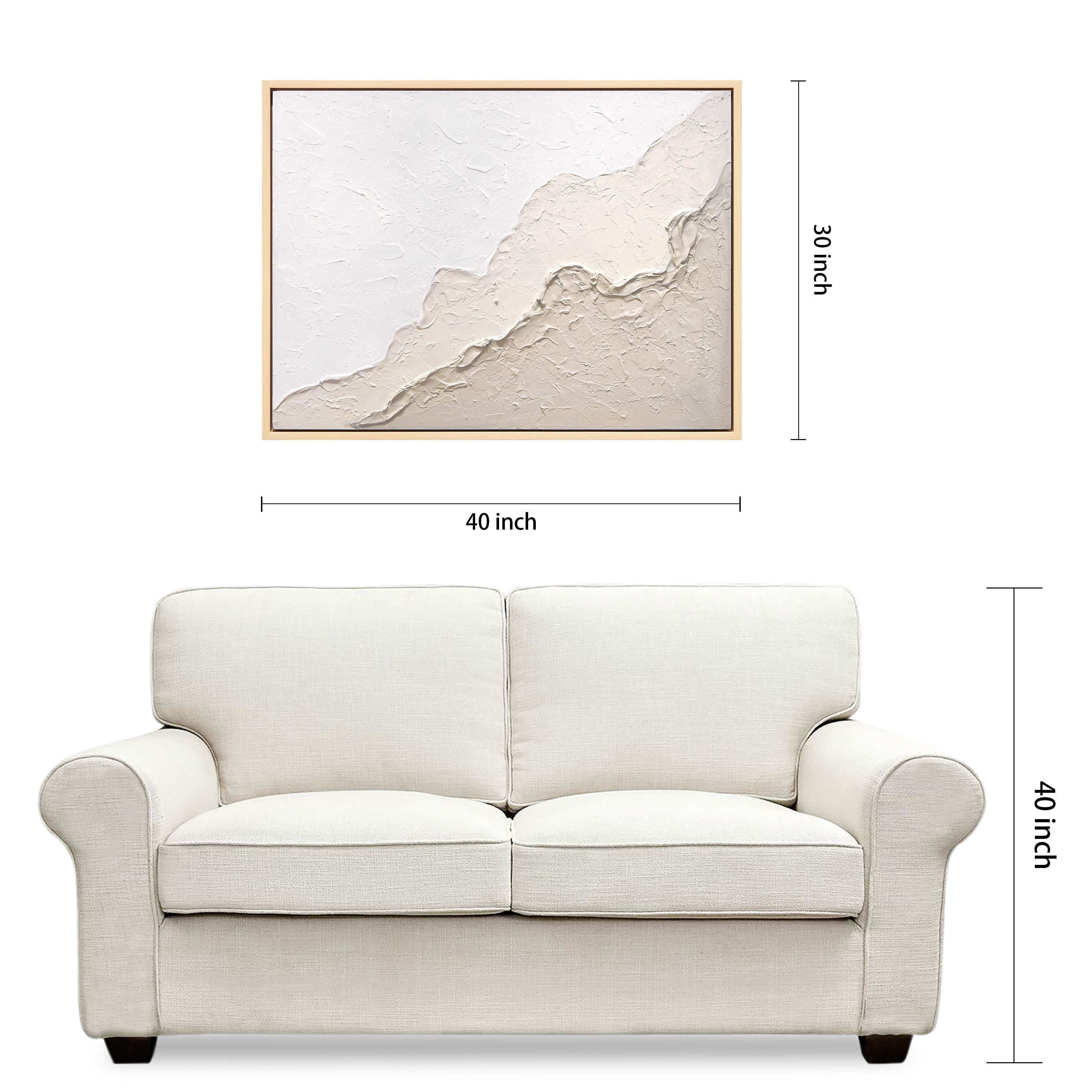 Empire Art Direct 30" x 40" Natural Flow Heavily Textured Hand Painted Framed Canvas Wall Art