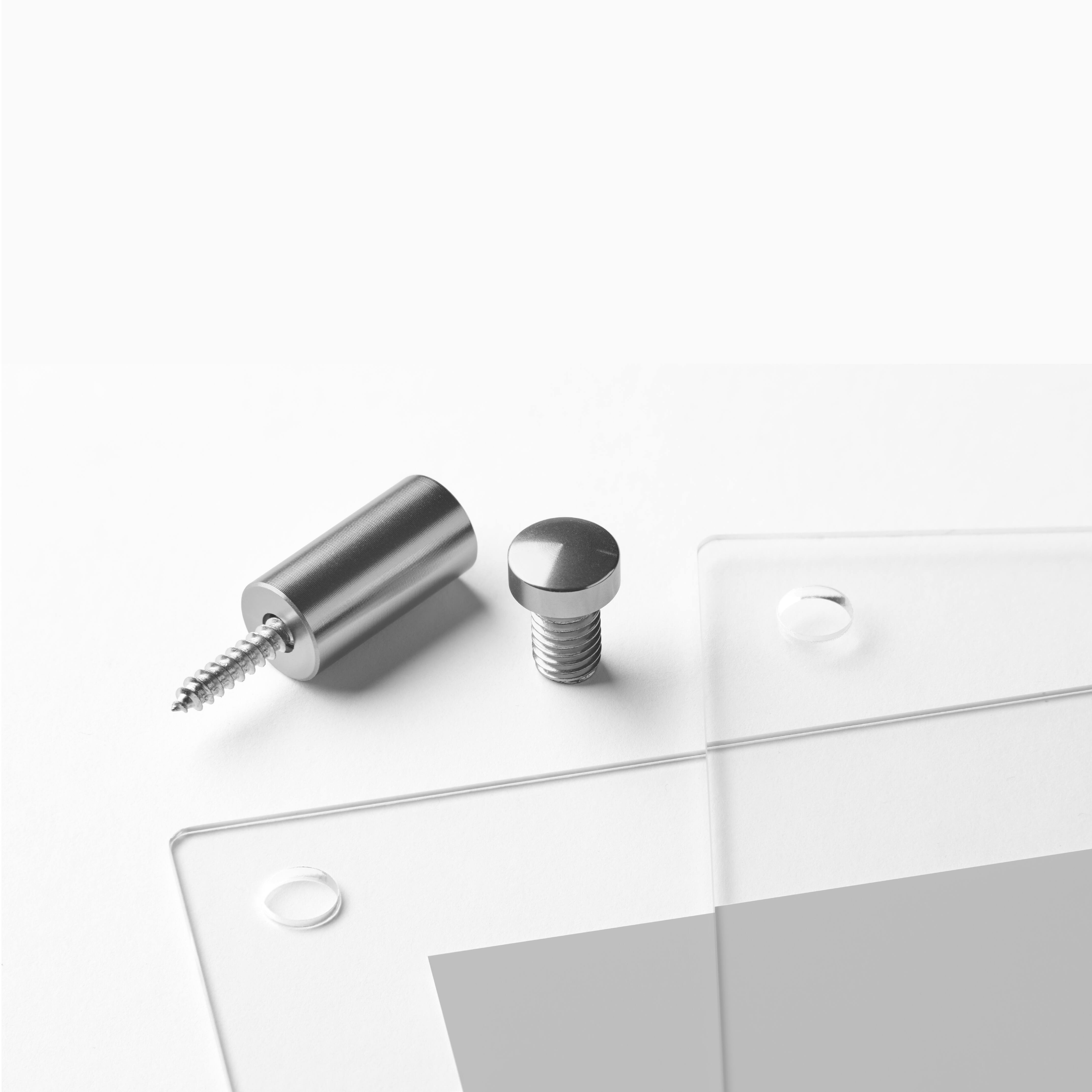 Cool Modern Frames Clear Acrylic Float Frame with Silver Hardware