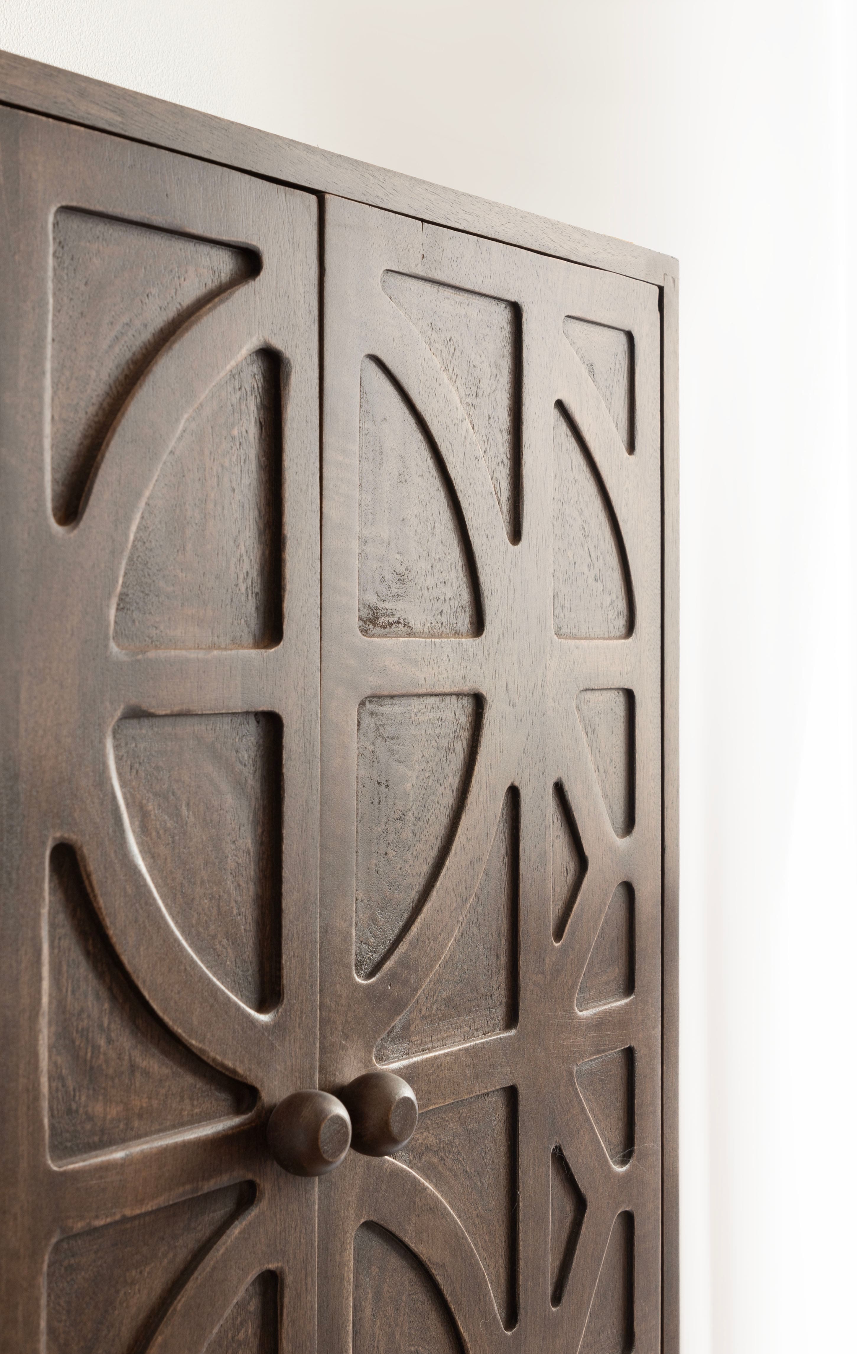Kate and Laurel Galliene Wood Wall Cabinet with Two Shelves