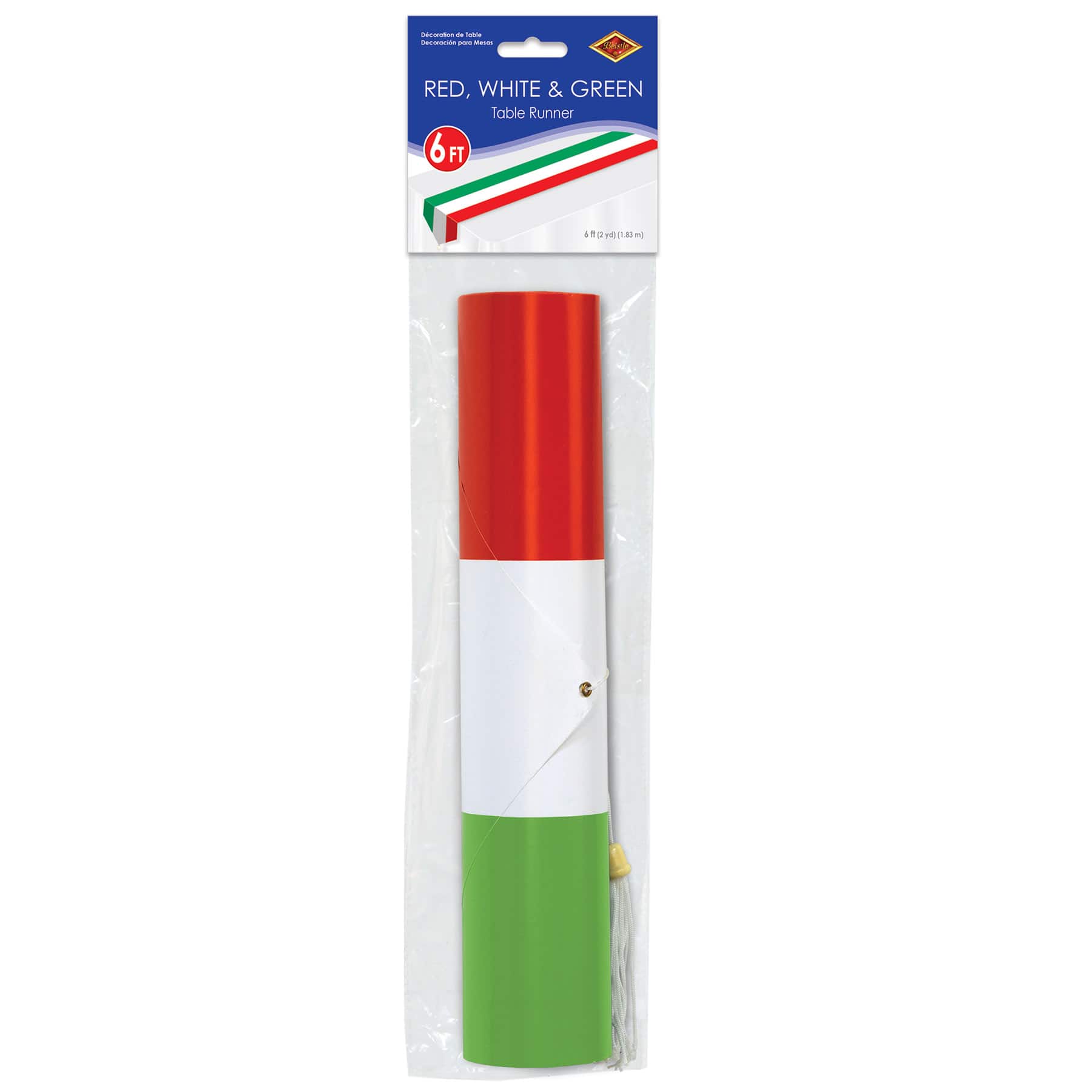 Beistle 6ft. Printed Red, White & Green Paper Table Runners, 2ct.