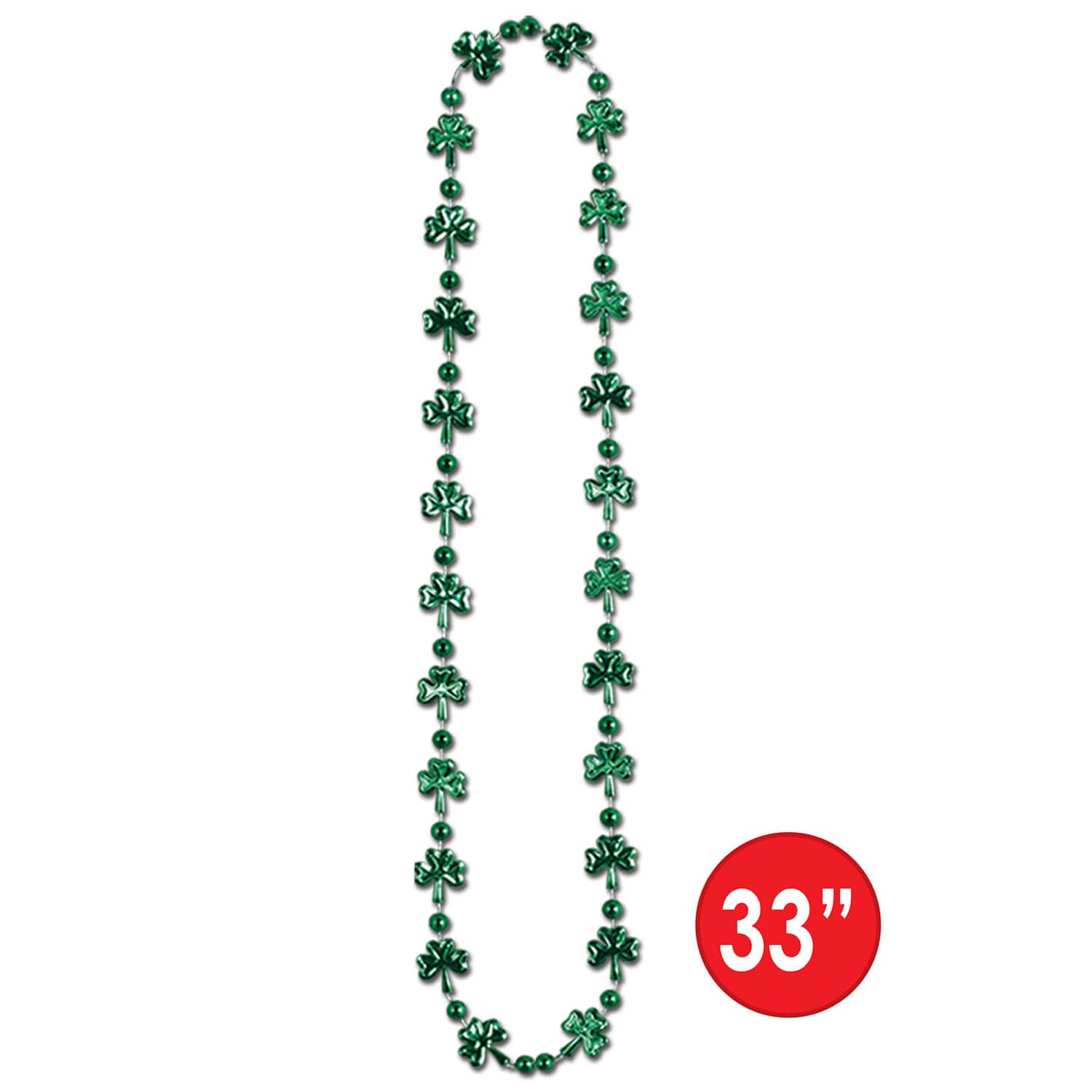 Beistle 33" Shamrock Beads Necklaces, 12ct.