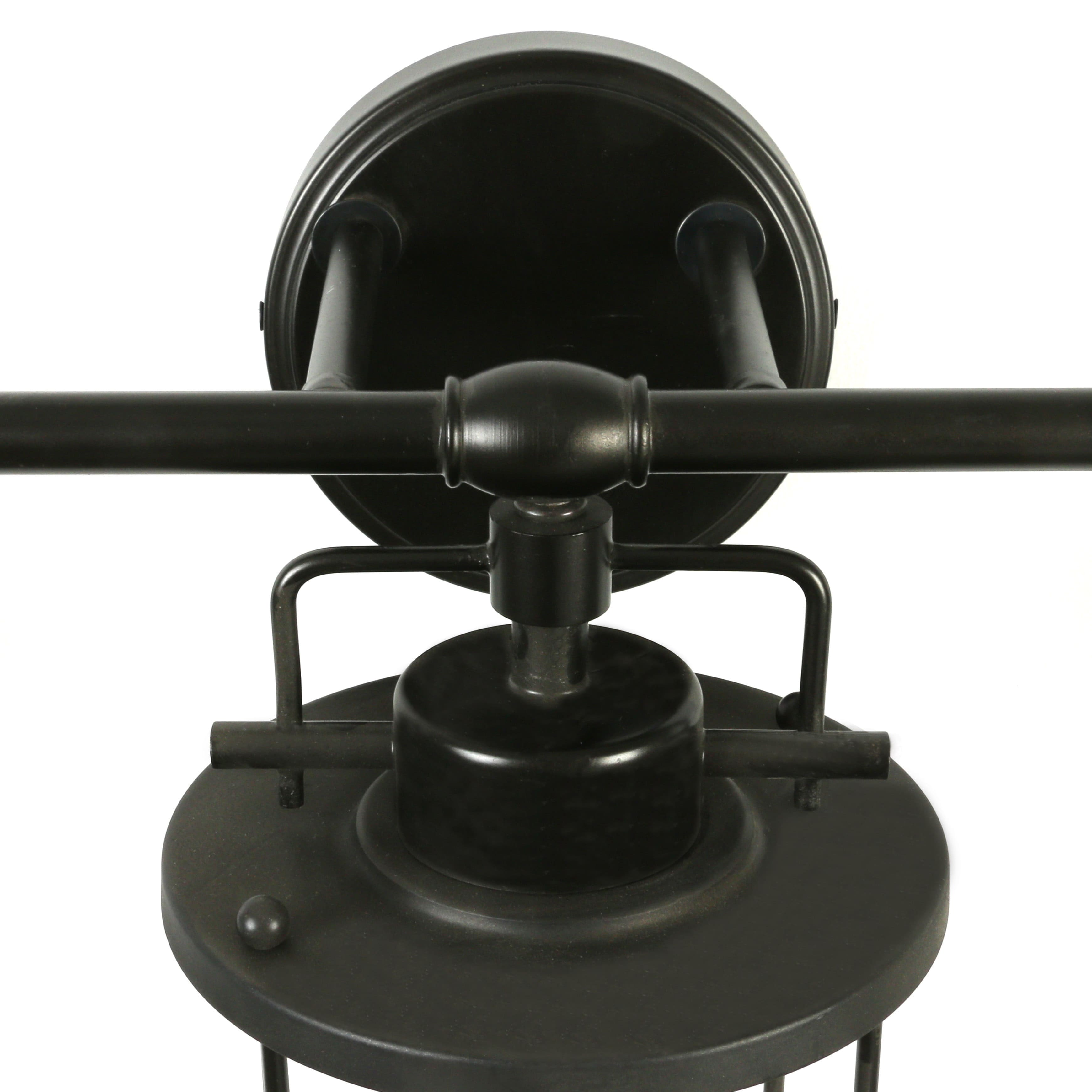 Hello Honey® 28" Black Industrial Metal Cage 3-Light Wall Sconce