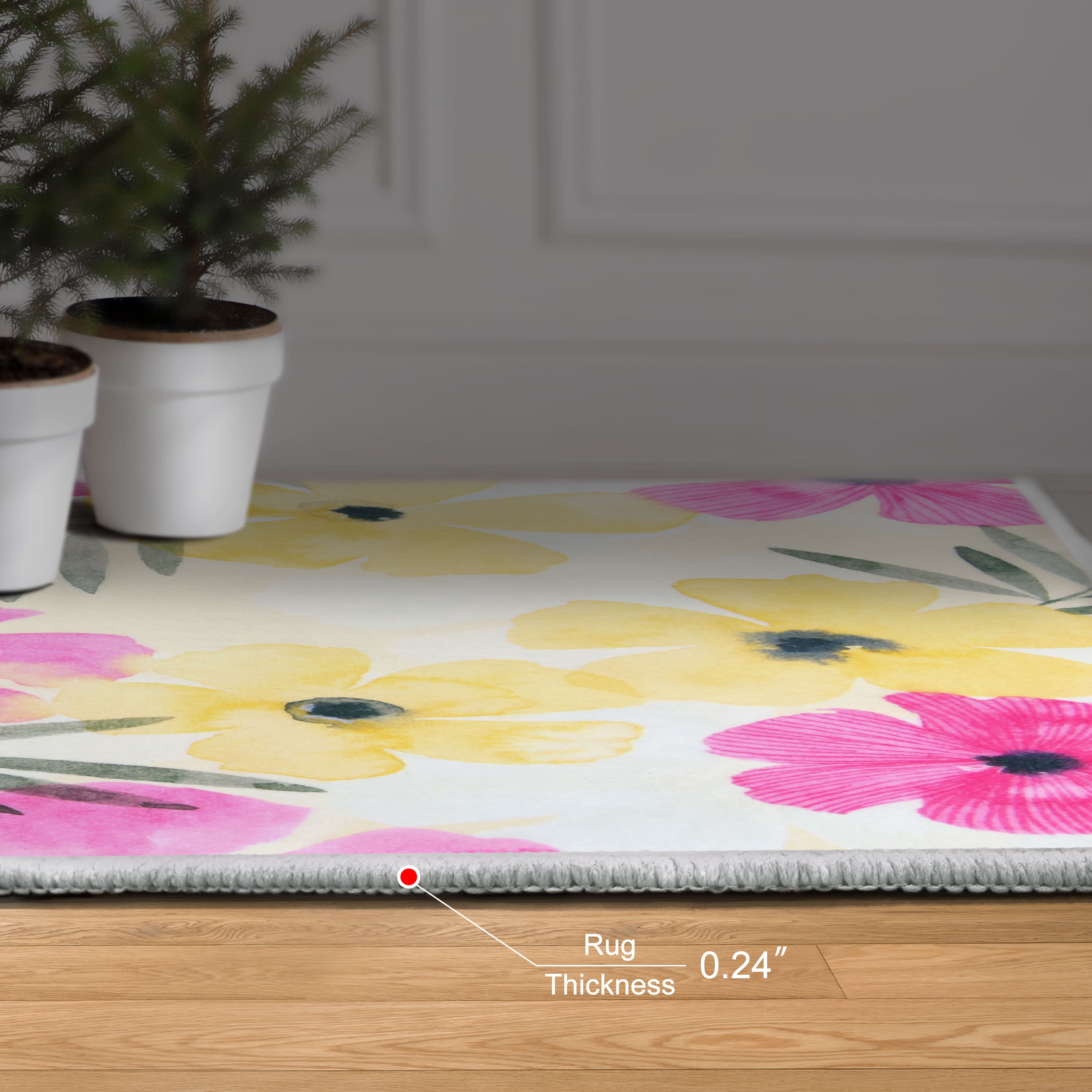 Empire Art Direct 5ft. x 7.5ft. Tropical Punch Posies I Flowers Area Rug