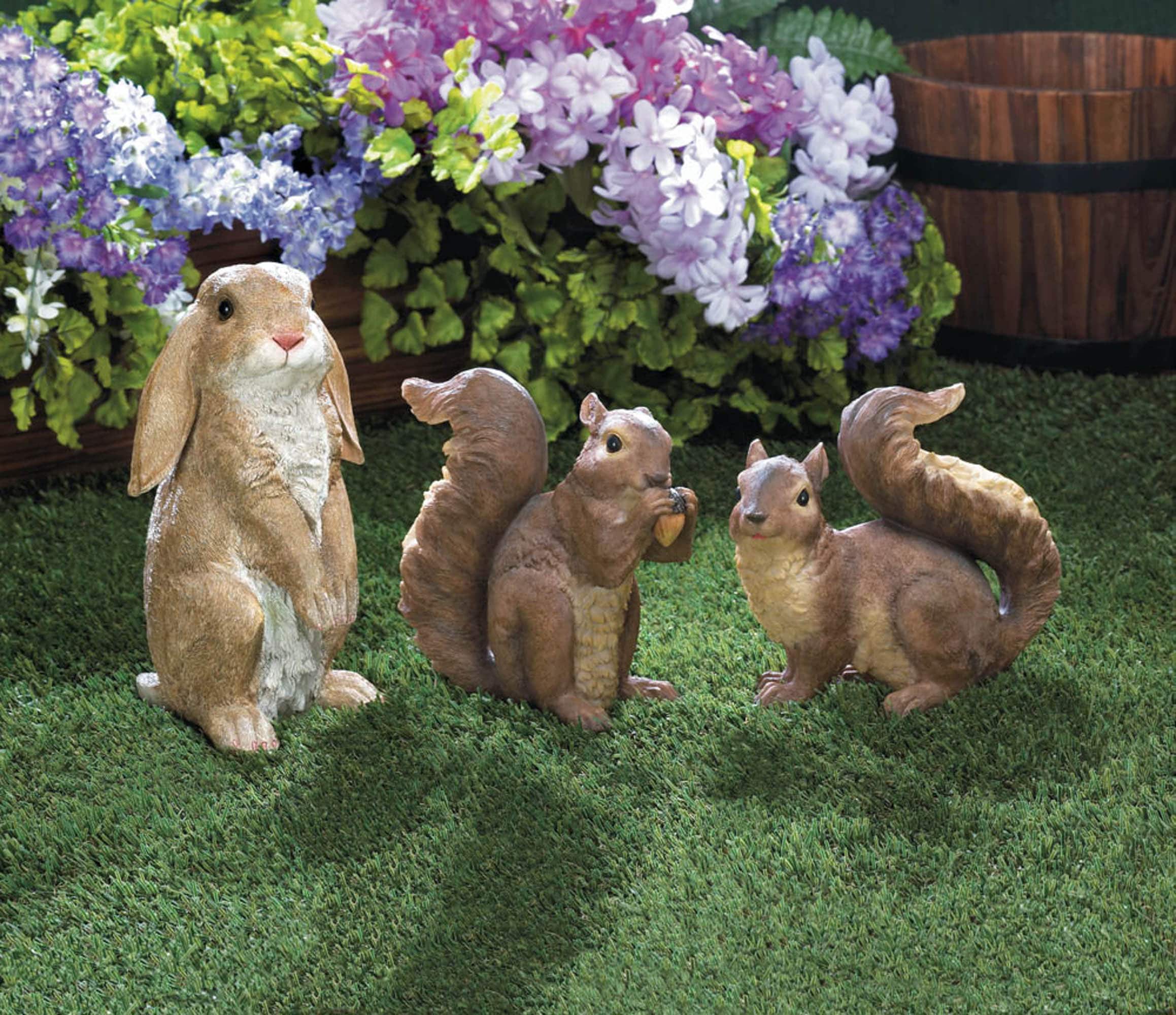 9.25" Curious Rabbit Garden Statue