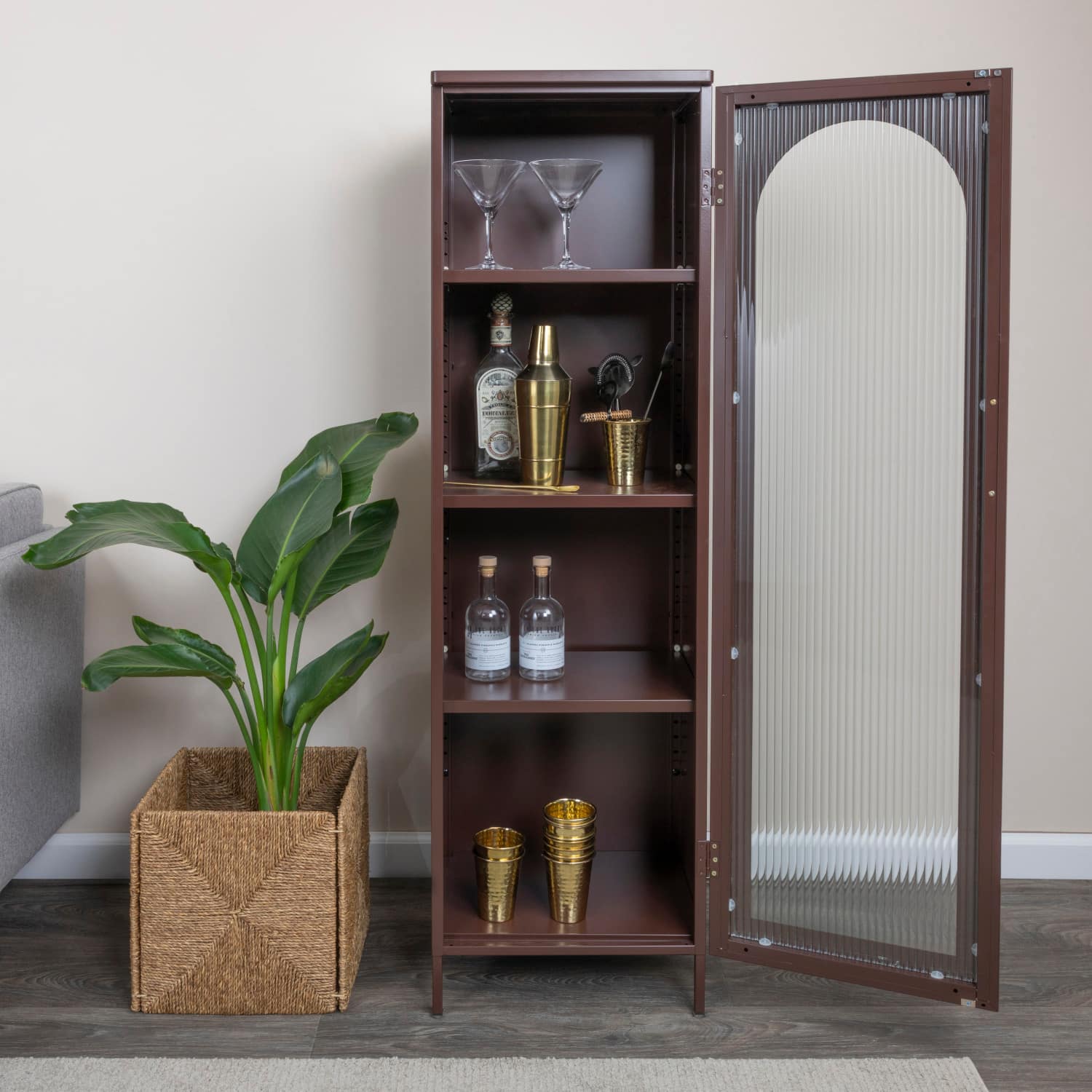 Hello Honey® Metal Cabinet with Glass Door